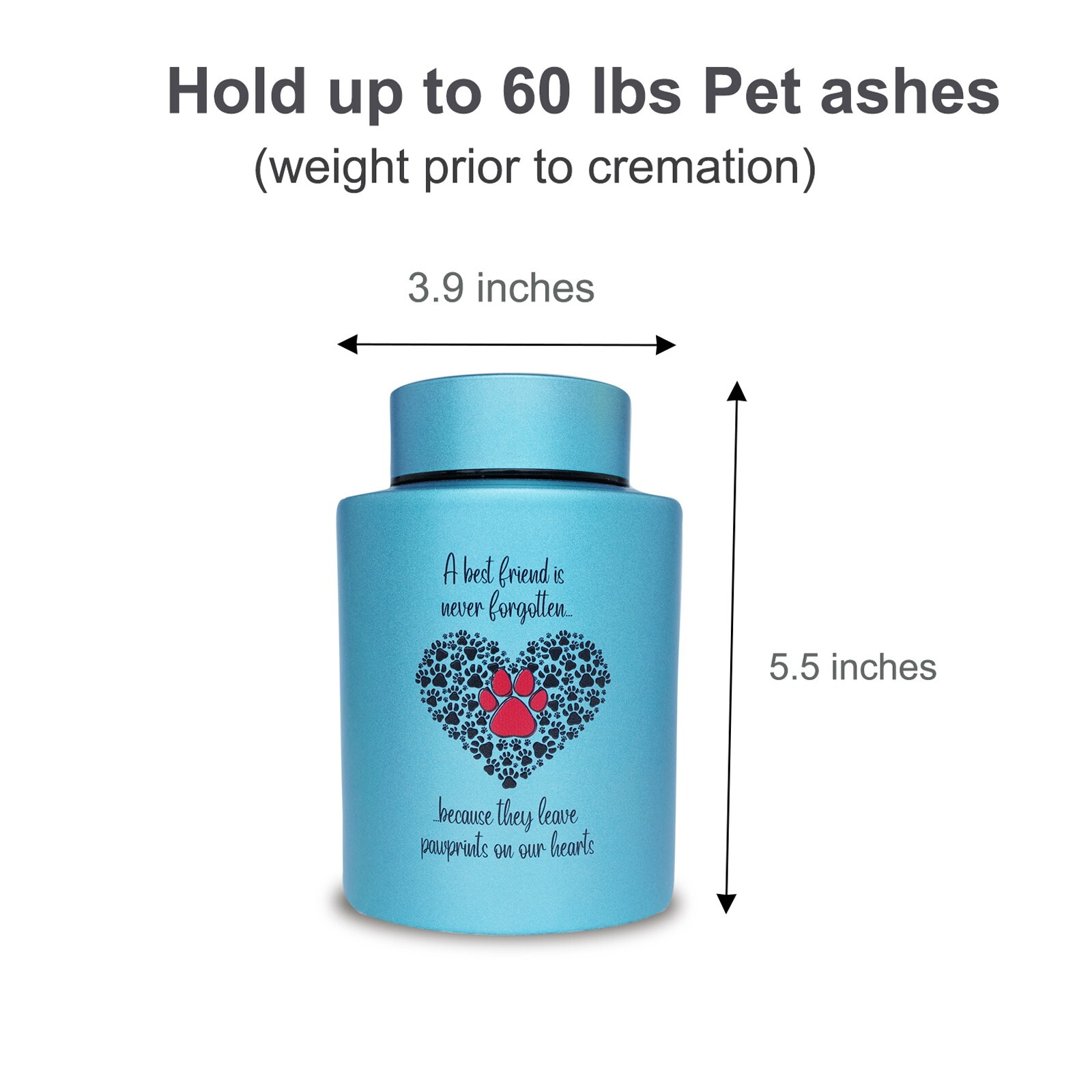 Pet Cremation Urns for Dogs Cats Ashes, Up to 60 lbs Memorial Keepsake Urns