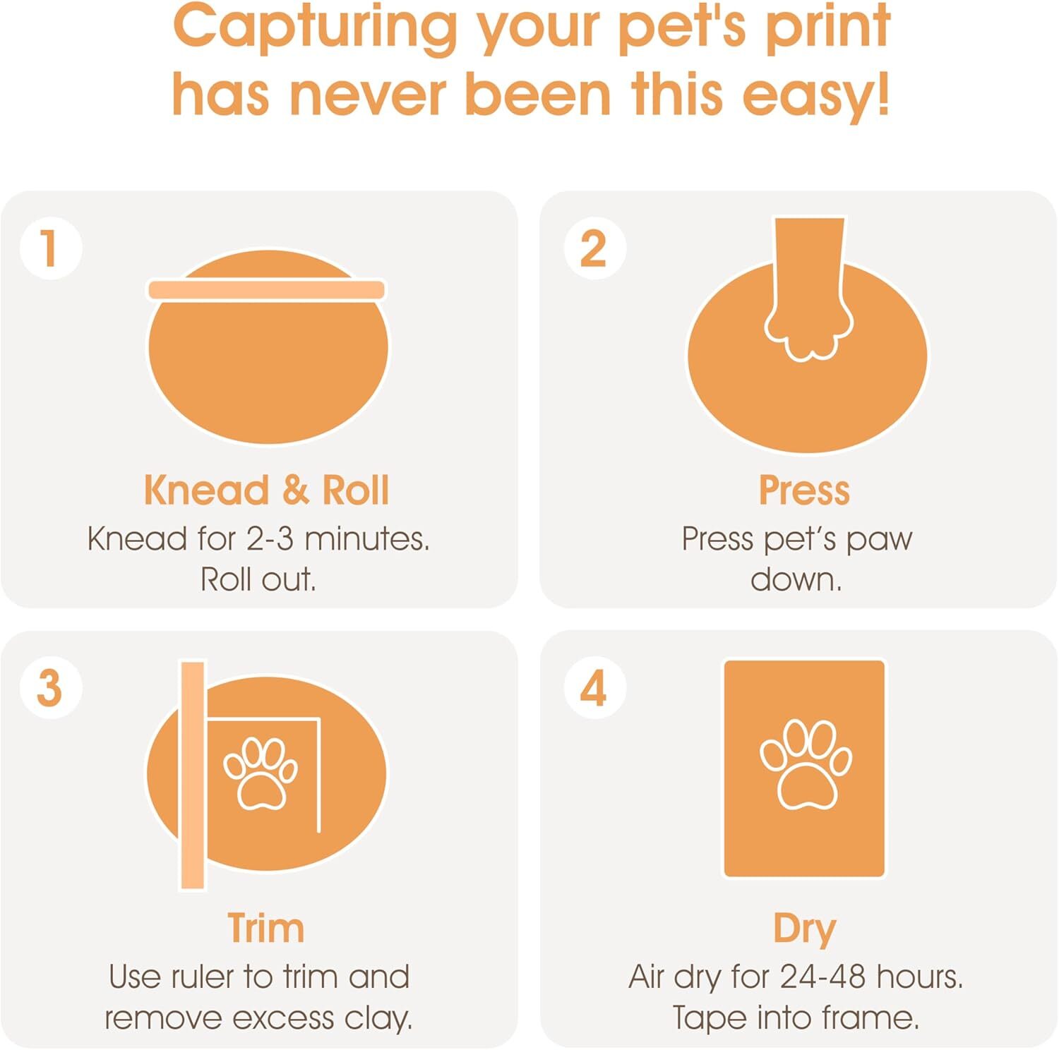 Espresso Paw Print Photo Frame Keepsake Kit For Dogs And Cats 4X6 Picture