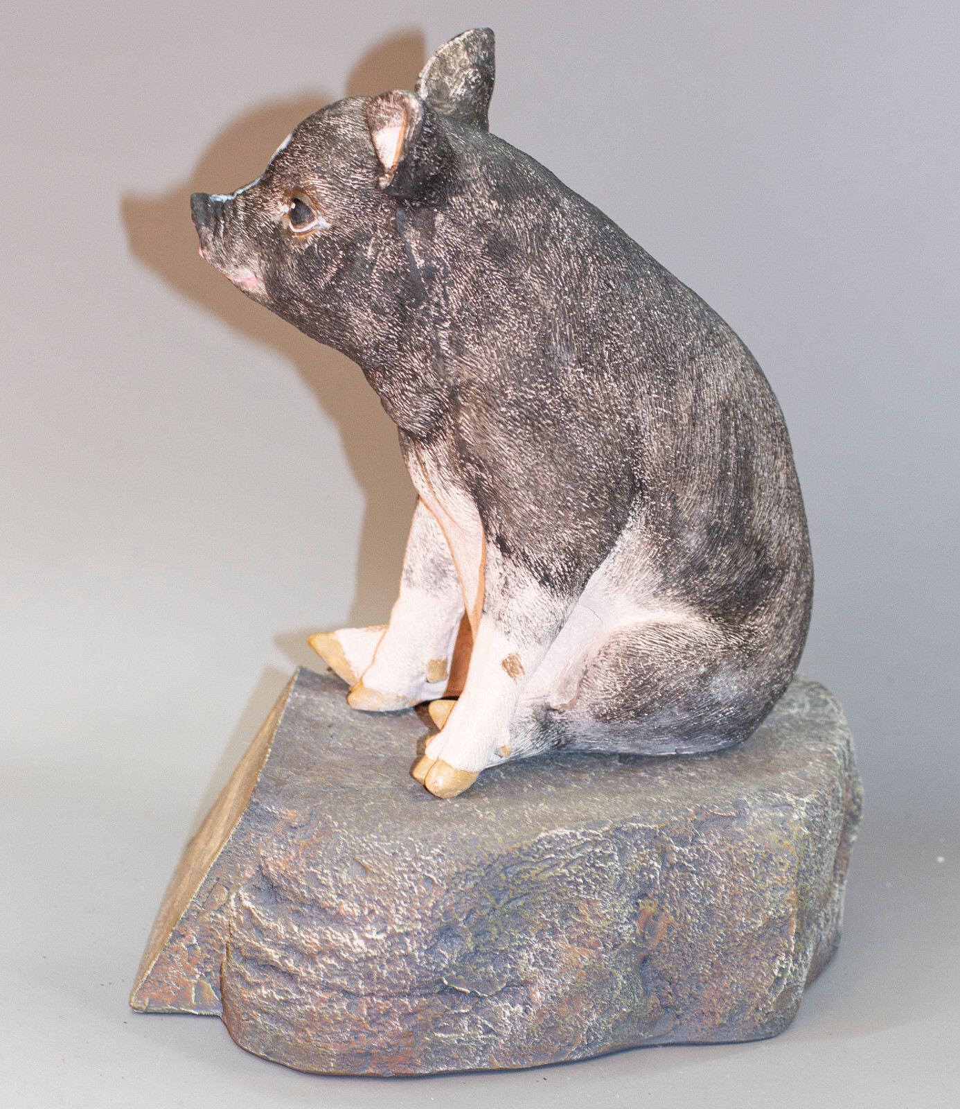 Unique Urn Pig Ashes Pet Memorial Stone Hog Grave Statue Animal Funeral Decor