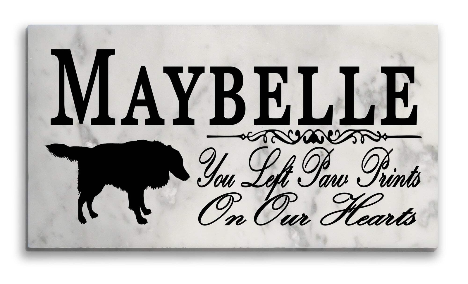 Border Collie Memorial Marble Stone Plaque Personalized Pet Dog Garden Rock or G