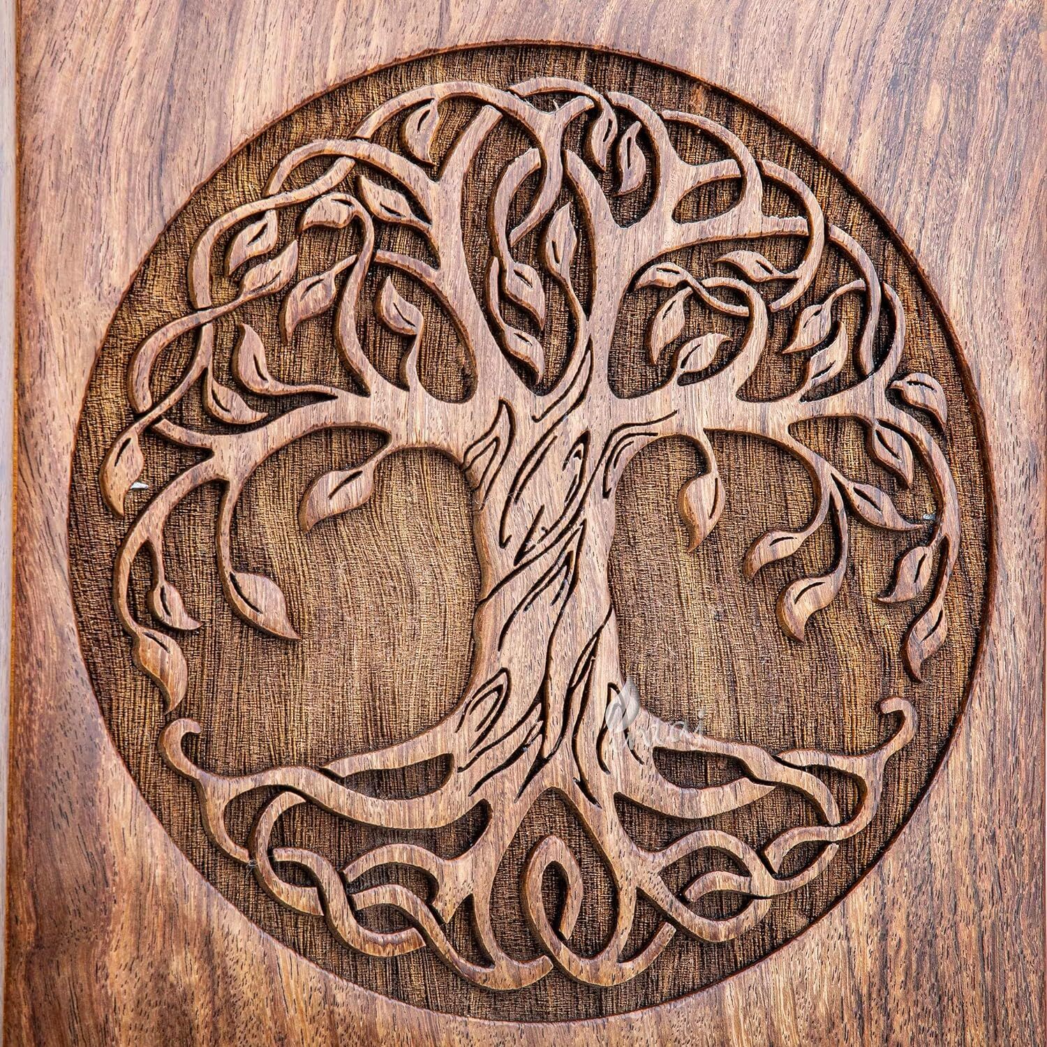 Handmade rosewood urn for human ashes
