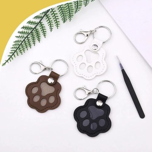 Pet Fur Hair Memorial Keychain for Cat Dog Hair Keepsake Gift for Pet Blawhibro