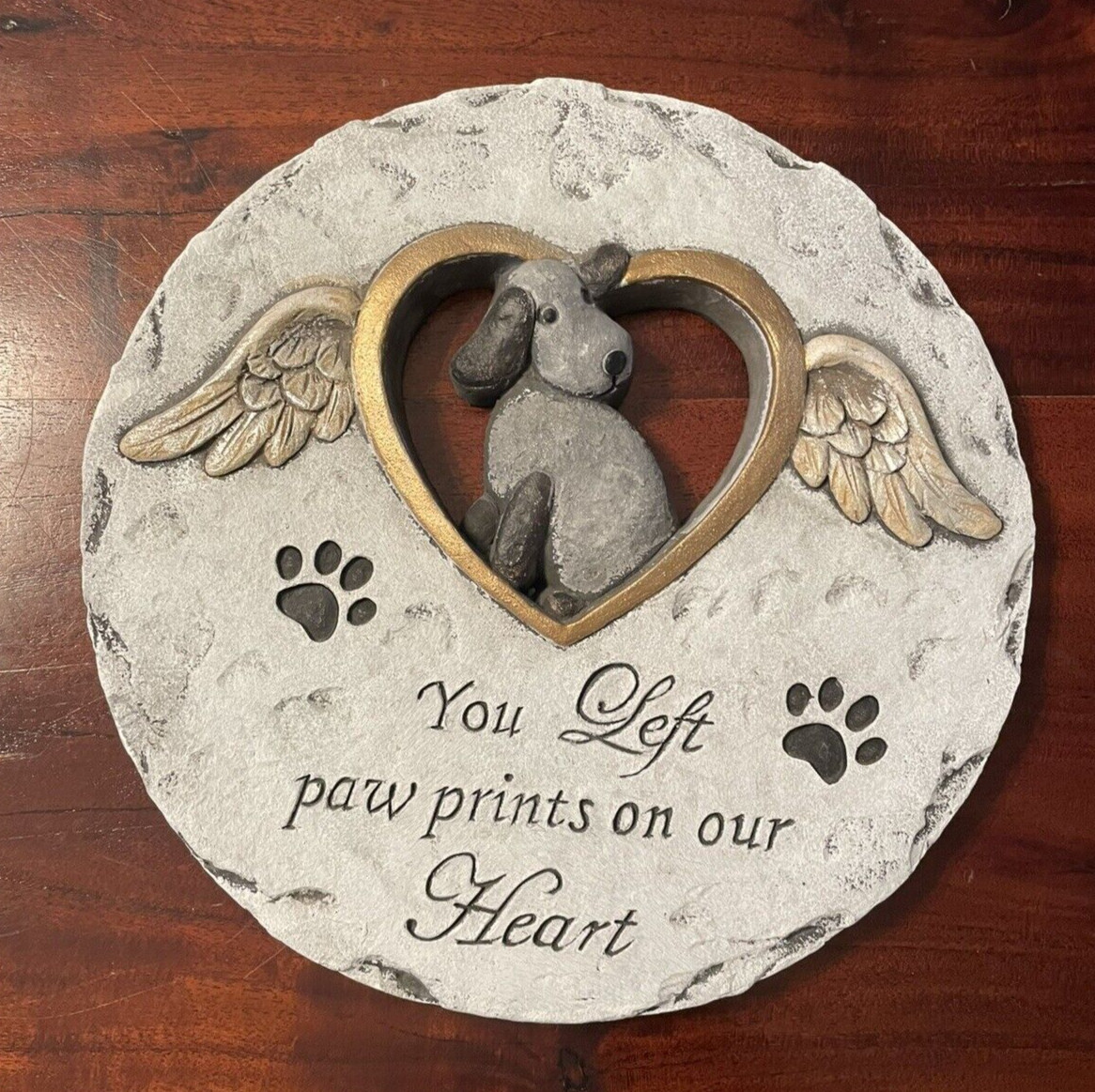 “You Left paw prints on our heart” Memorial Stone