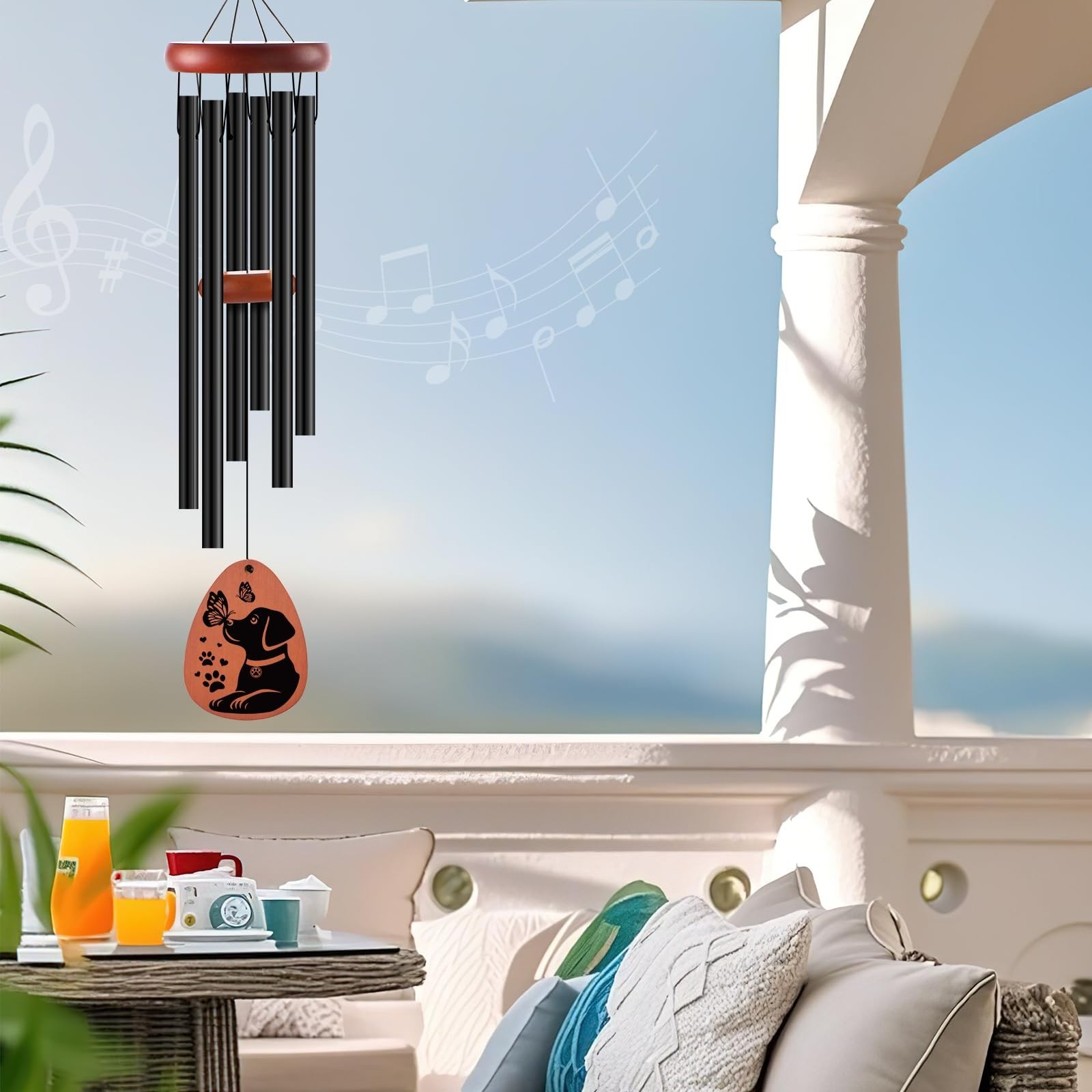 Dog Memorial Gifts Wind Chimes, Loss of Dog Sympathy Windchime Puppy Passing …