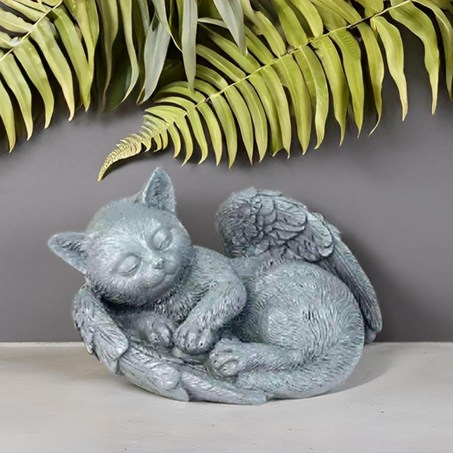 Small Cat Memorial Stone Commemorates Our Lost Fur Baby,Peaceful Sleeping Angel