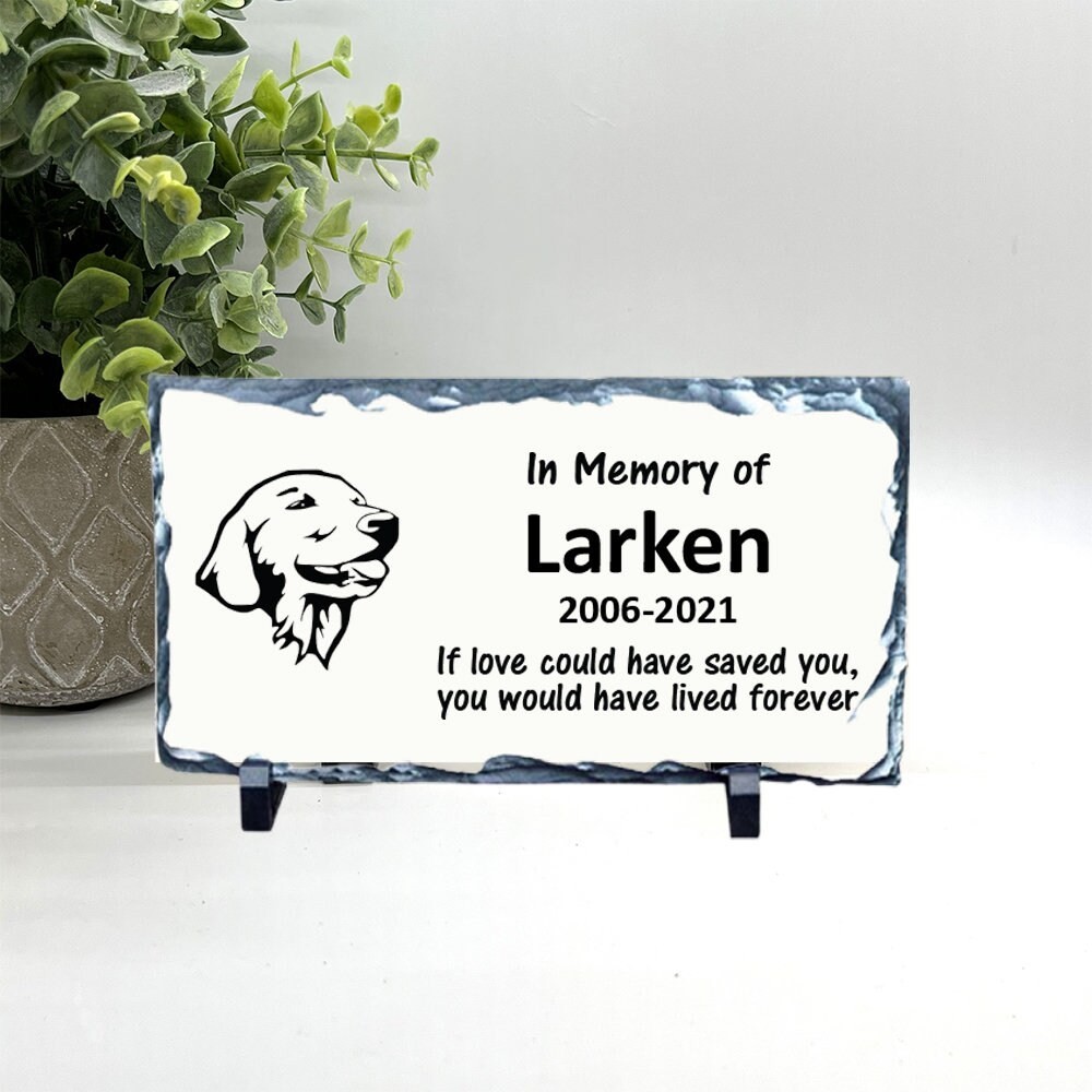 Golden Retriever Memorial – Personalized Pet Memorial Stone – Dog Sympathy Gift
