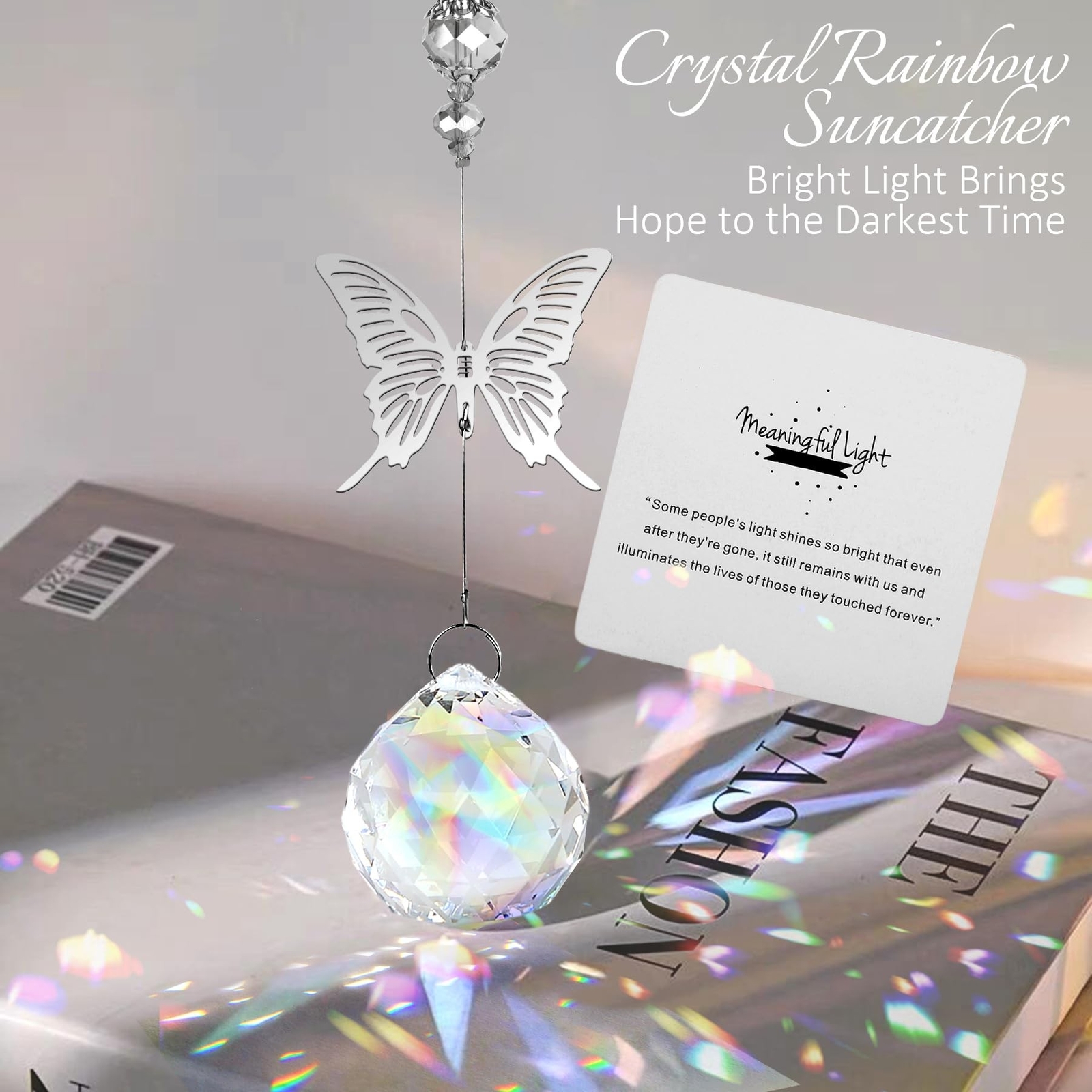 Modern Memorial Gifts: Unique Bereavement Ideas – 40mm Crystal Ball Suncatche…