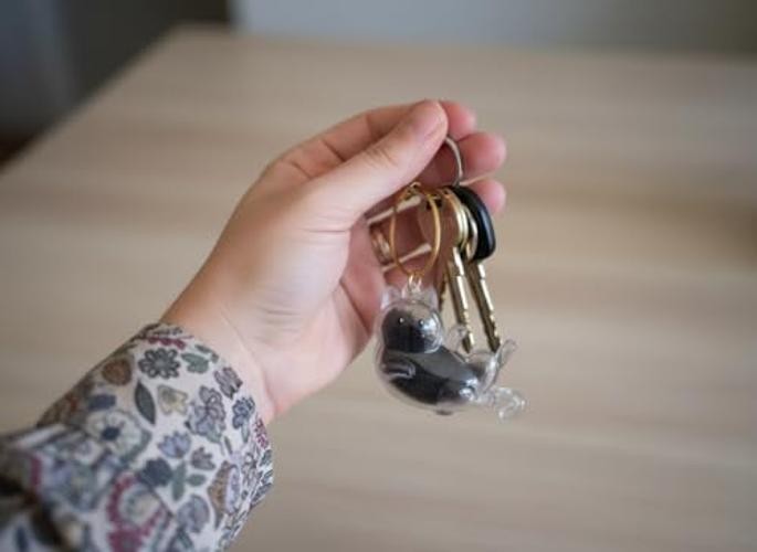 Cat/Dog Hair Collector Keychain Charm Memorial Bottle Memorial Storage Cat 5