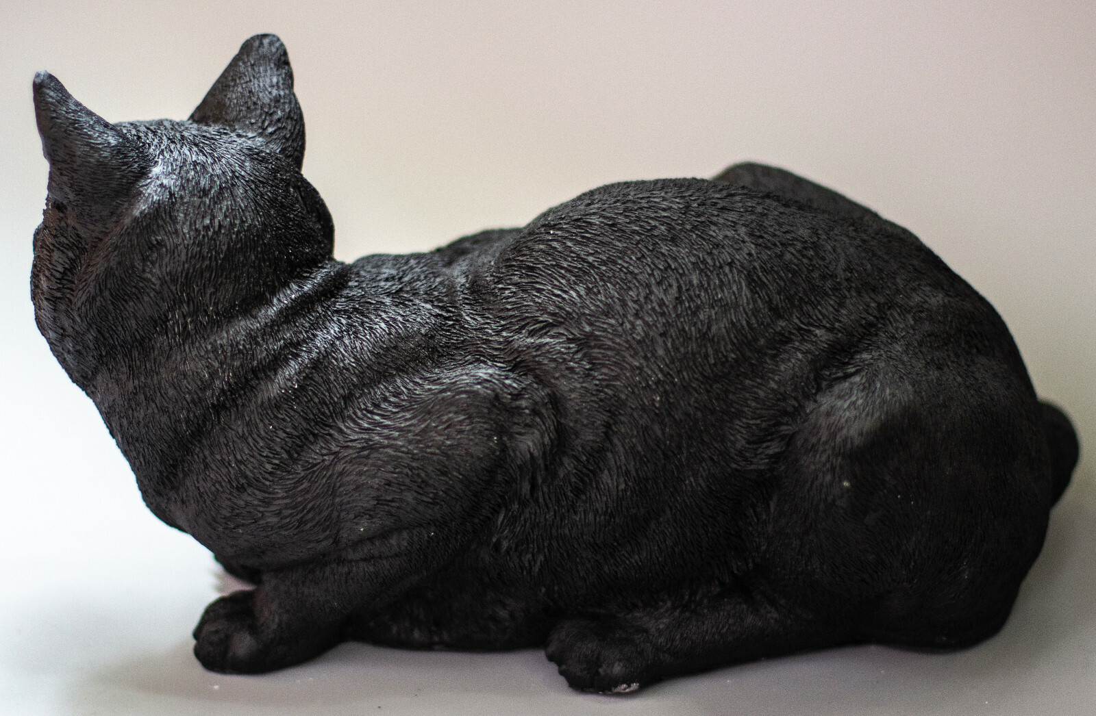 Black Cat Urn Pet Ashes Memorial Cremation Statue Grave Decor Animal Loss Figure