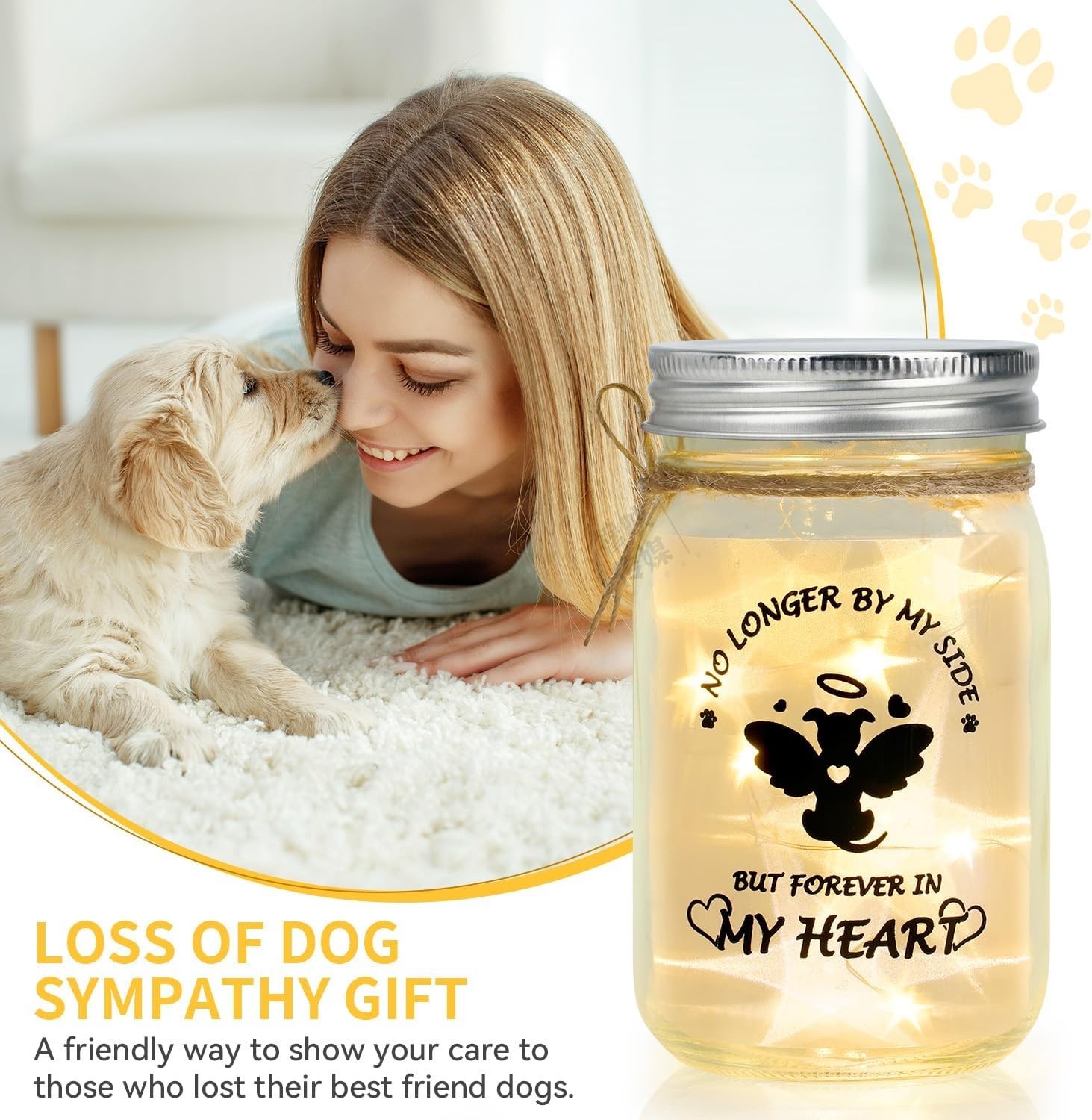 Pet Memorial Gift for Dogs Cats, Pet Loss Gift, Sympathy Gift Set for Cats Dog