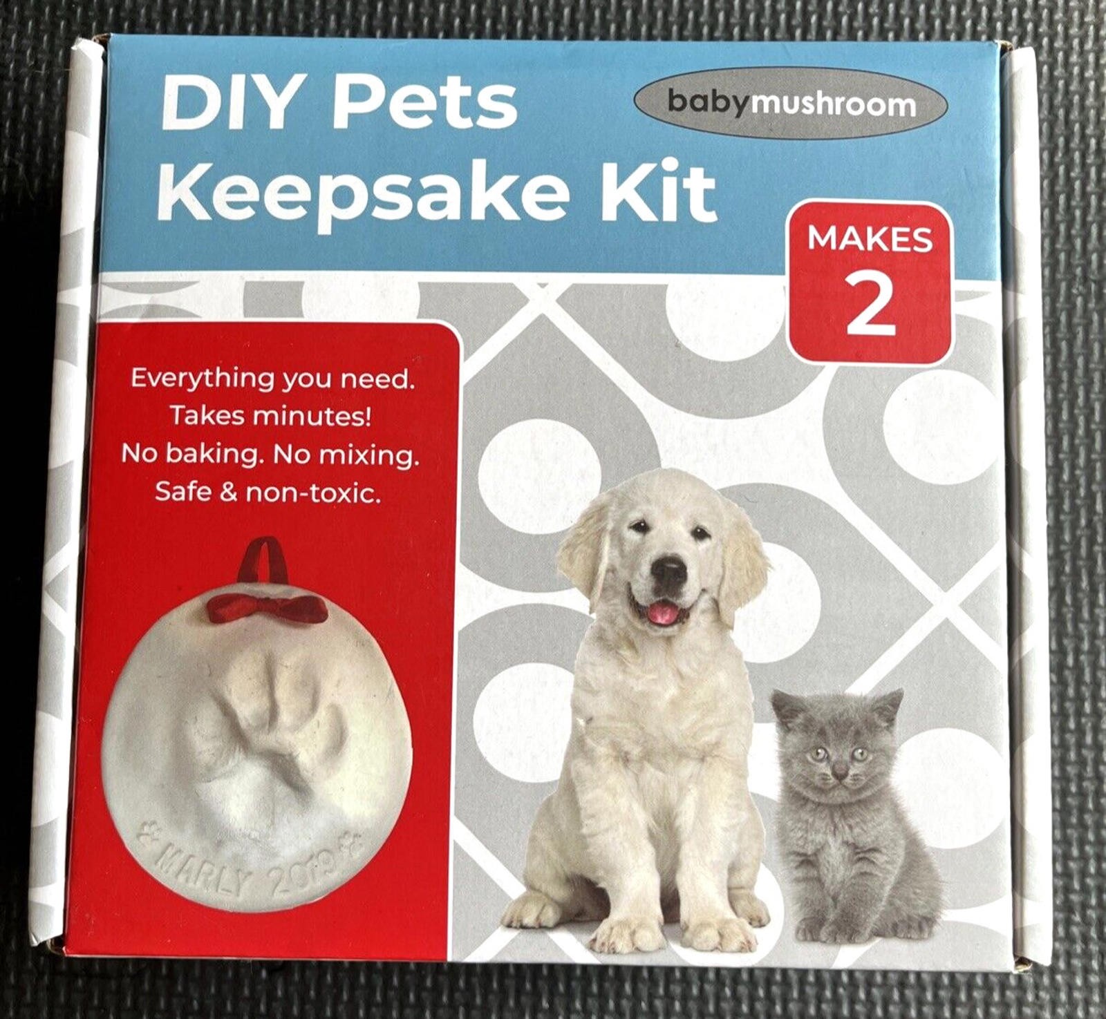 Baby Mushroom DIY Pets Precious Moment Keepsake Kit Non-Toxic Safe 2 Pack