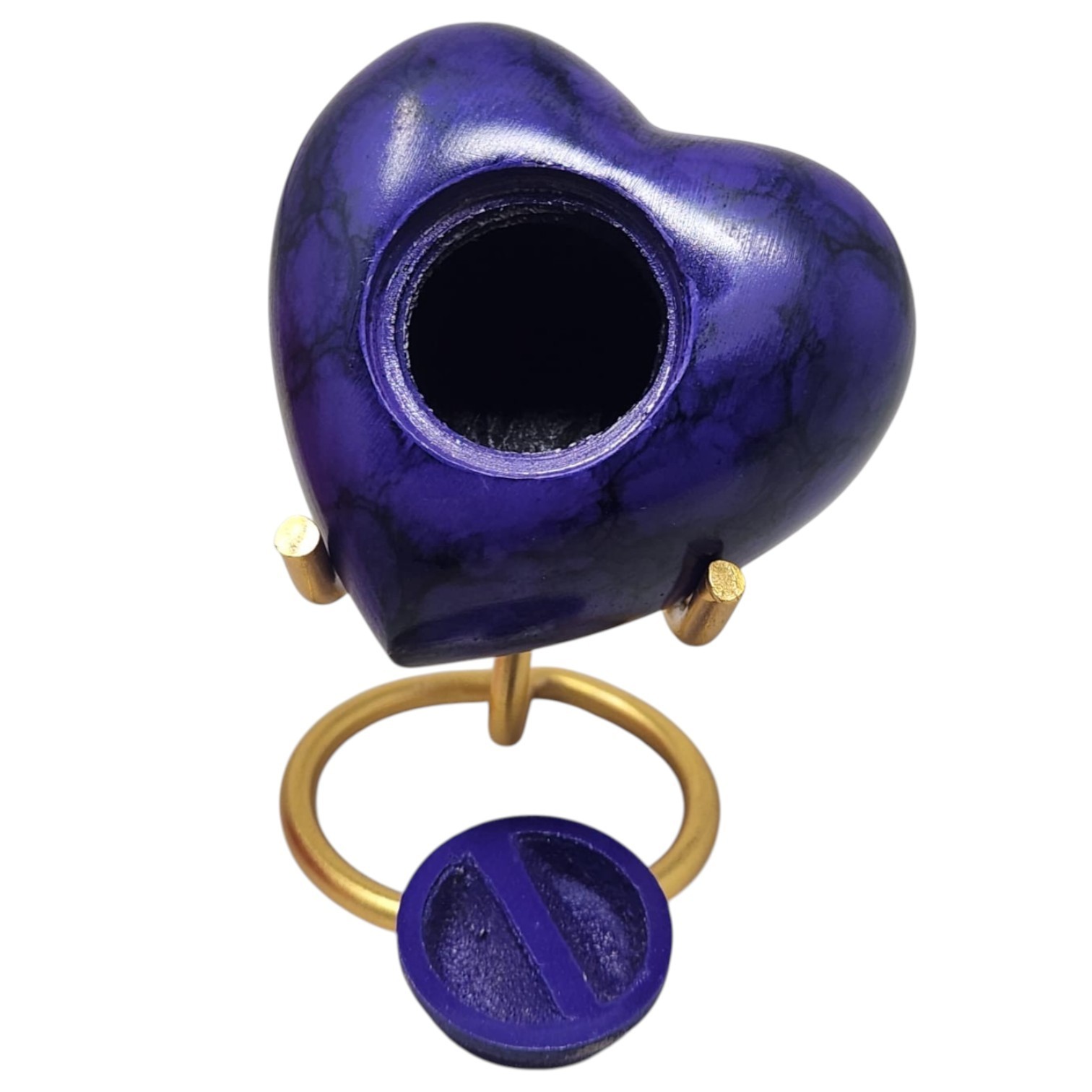 Custom Small Purple Marble Cremation Keepsake Urn for Human/Pet Ashes with Box