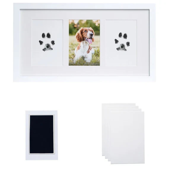 Pearhead Pawprints 3-Opening Frame, Memorial Frame
