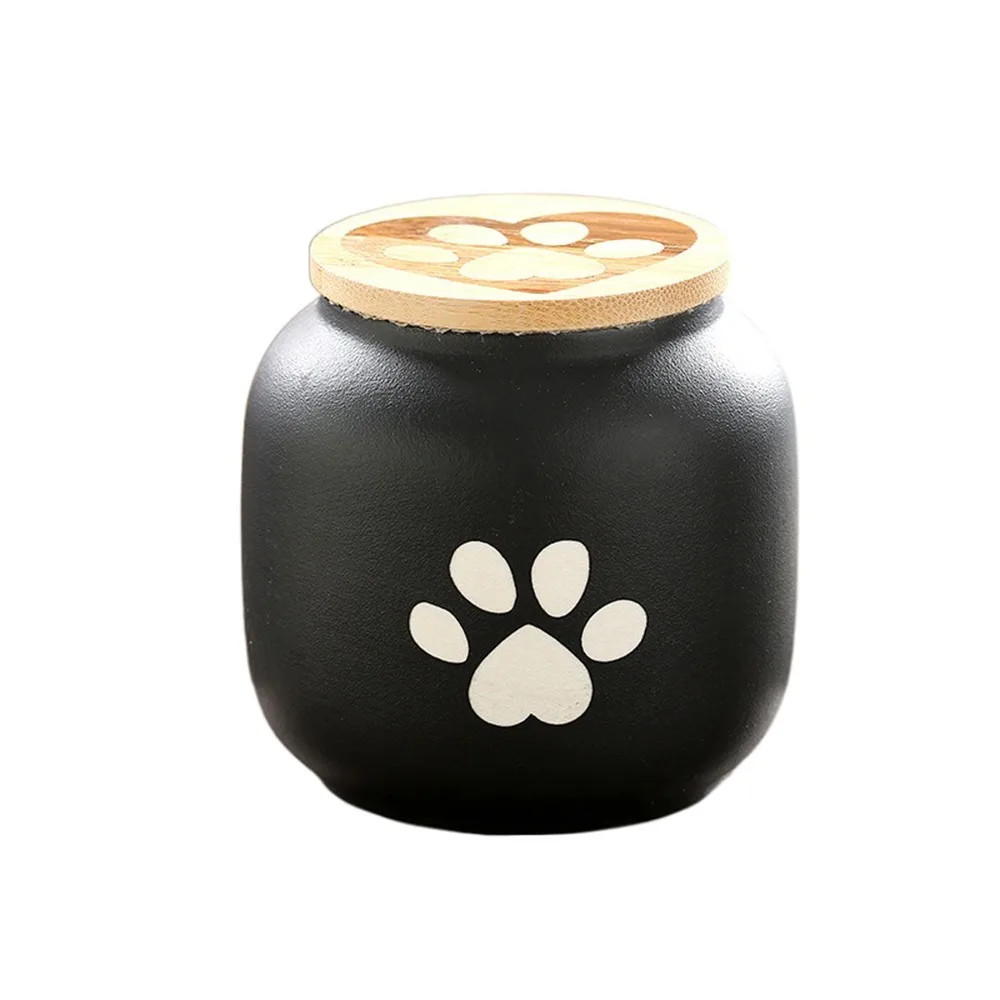 Cute Ceramic Pet Urn Memorial Ashes Box with Lid Moisture Proof