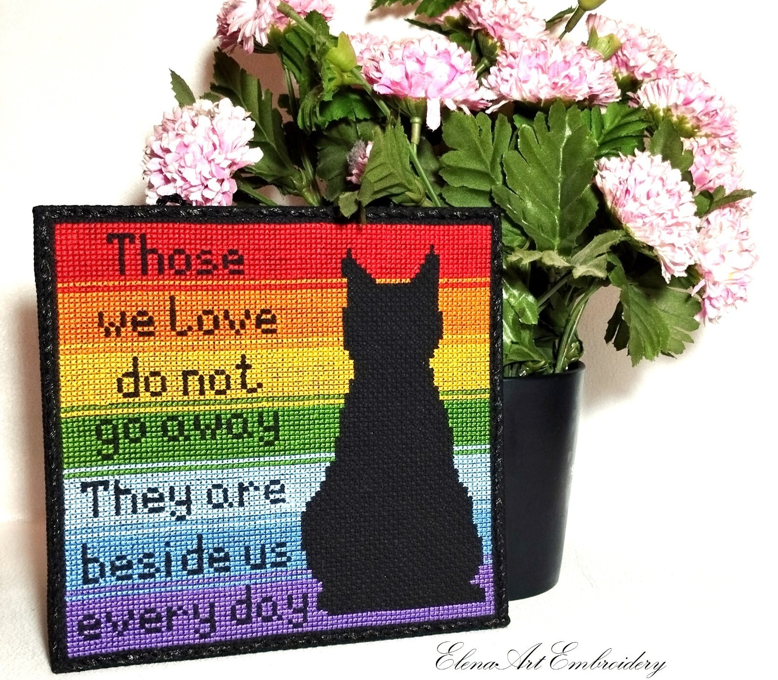 Cat Memory Gift. Cat Loss Gift. Cat Memorial Sign. Pet Loss. Rainbow Bridge