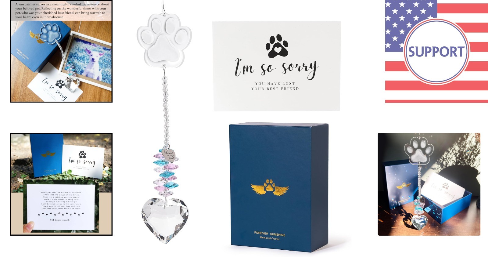 Customizable Crystal Pet Memorial Suncatcher – Cherish Pet Memories Beautifully