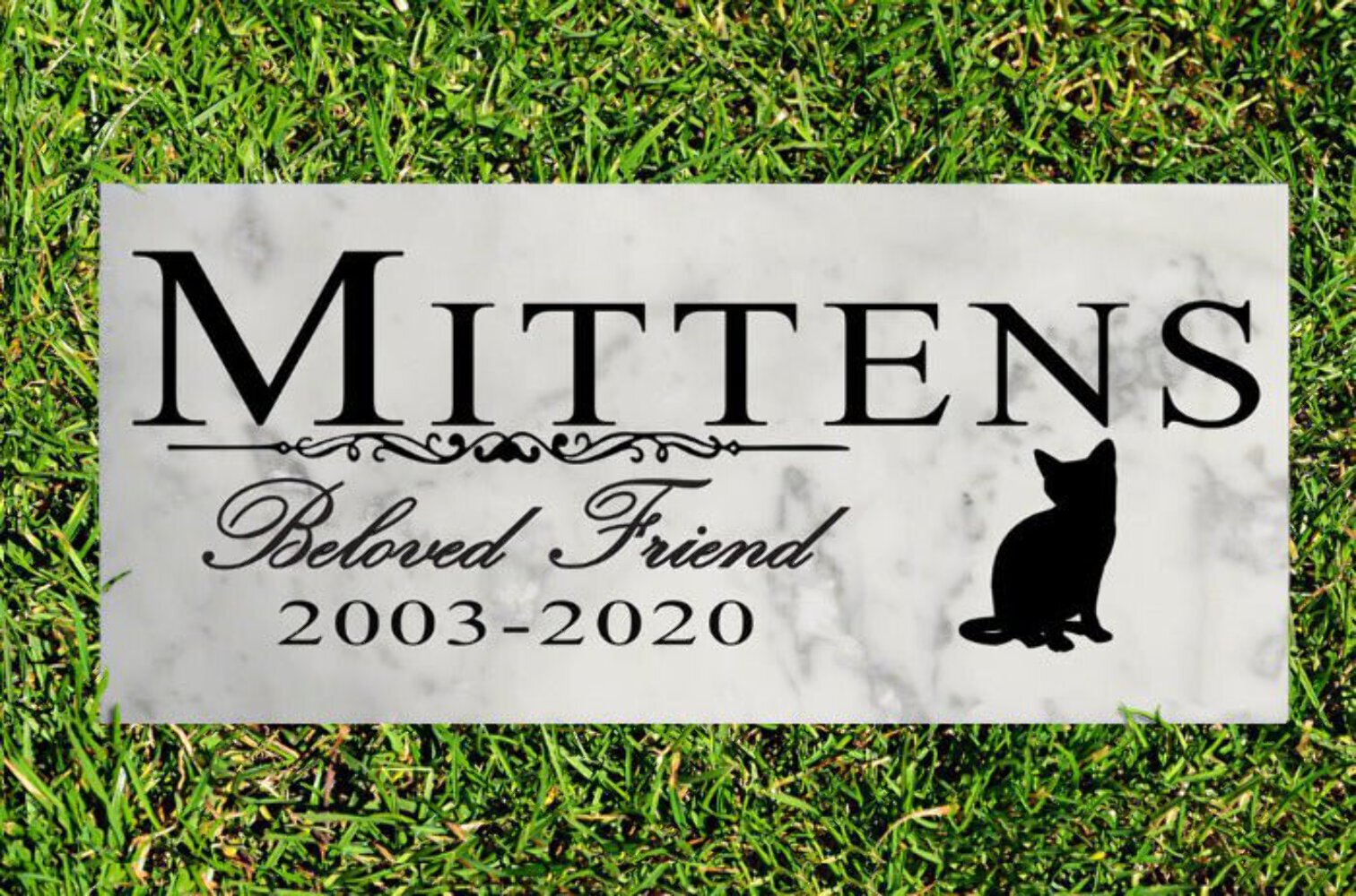 Cat Memorial Stone Plaque Personalized Beloved Friend Marker