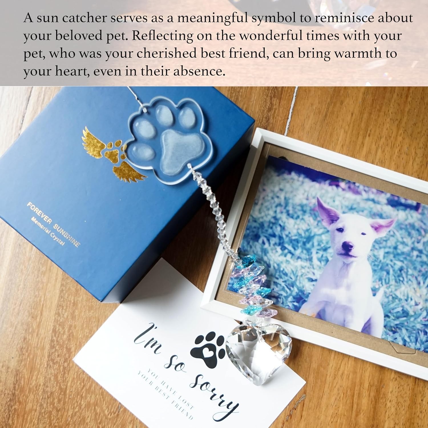 Customizable Crystal Pet Memorial Suncatcher – Cherish Pet Memories Beautifully