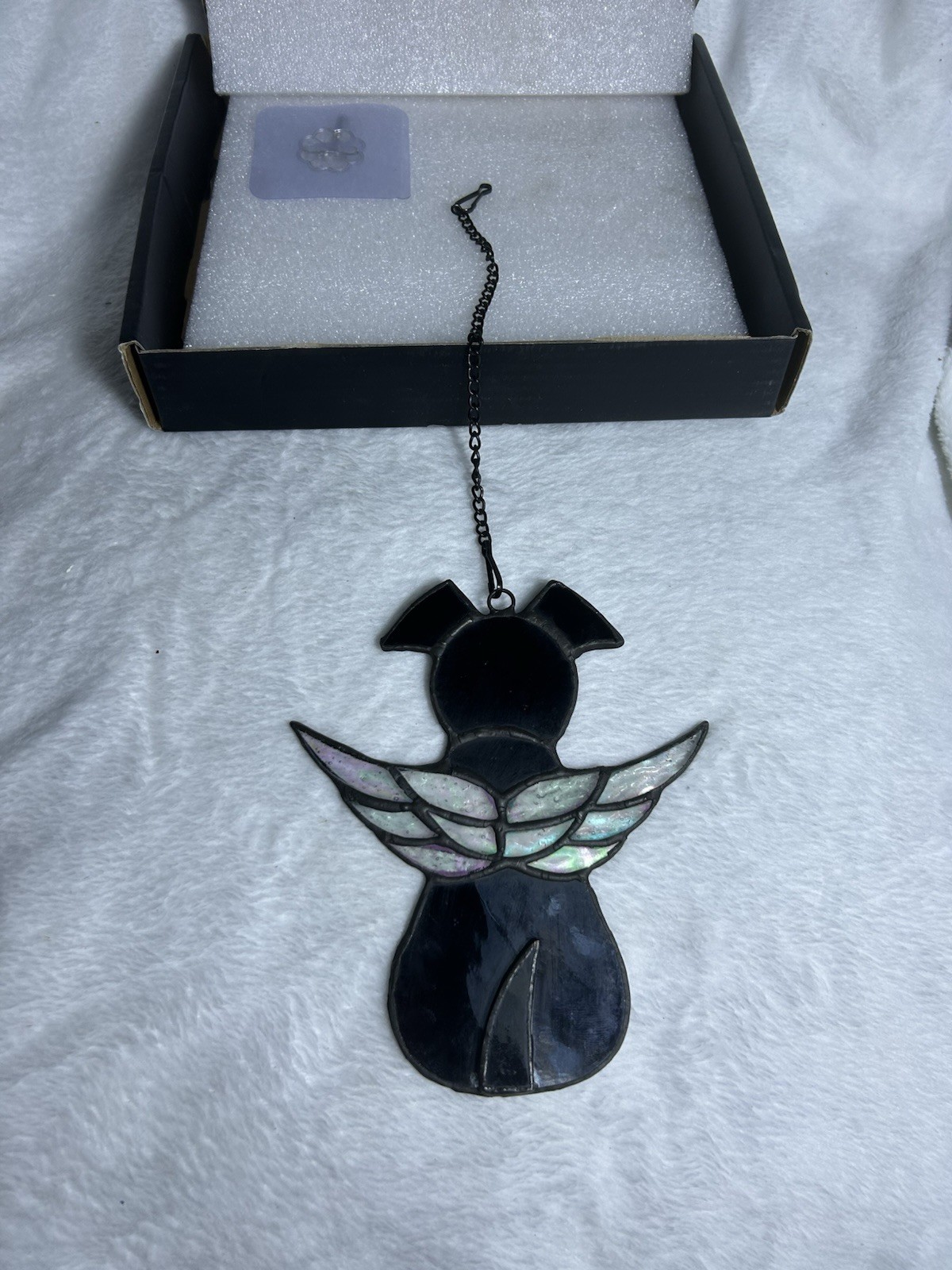 Glitzlamp Pet Memorial Staind Glass Wind Chime New