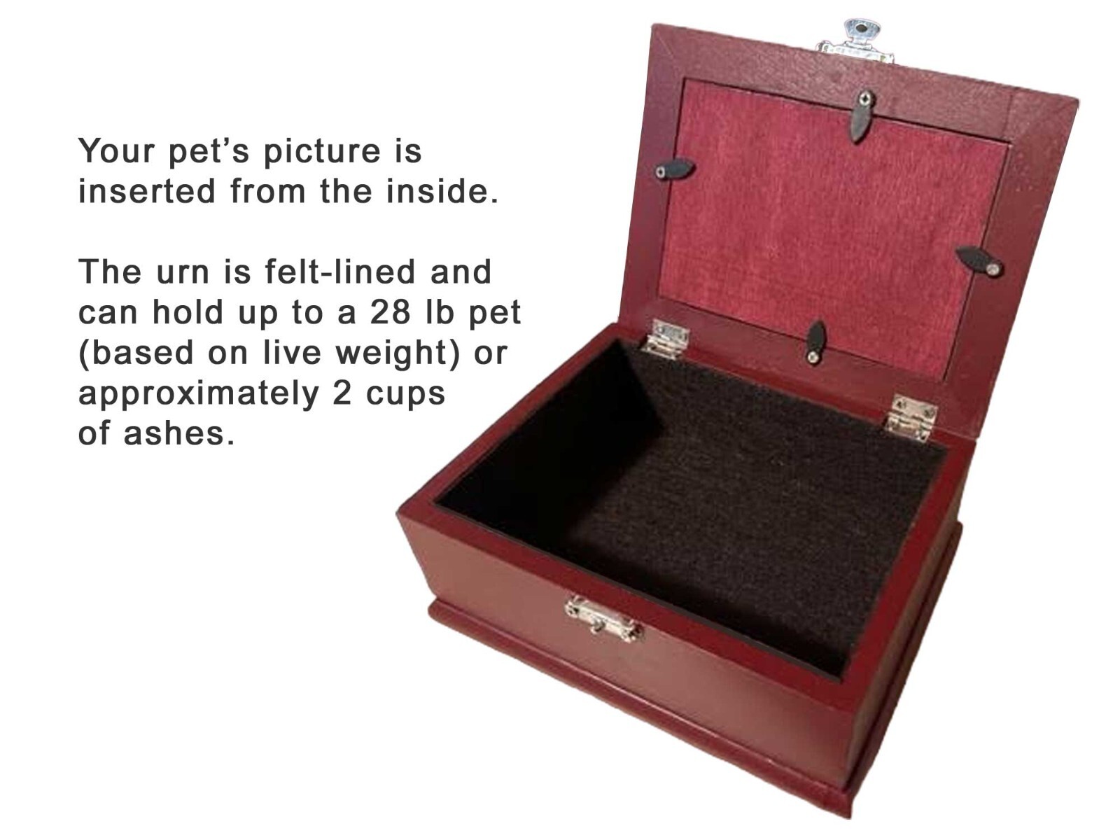 Small Pet Urn For Dogs or Cats, Picture Pet Urn, Engraved Pet Name Plate,