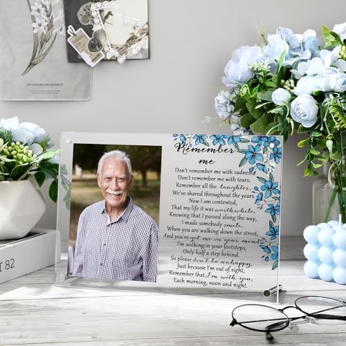 Memorial Picture Frame Sympathy Gifts for Loss of Loved One Passed Away Flower