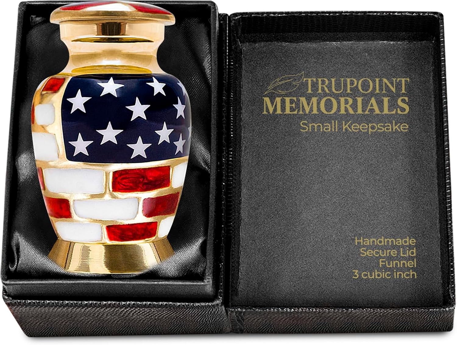 Trupoint Memorials Small Urns for Human Ashes Keepsake, Military and Patriotic