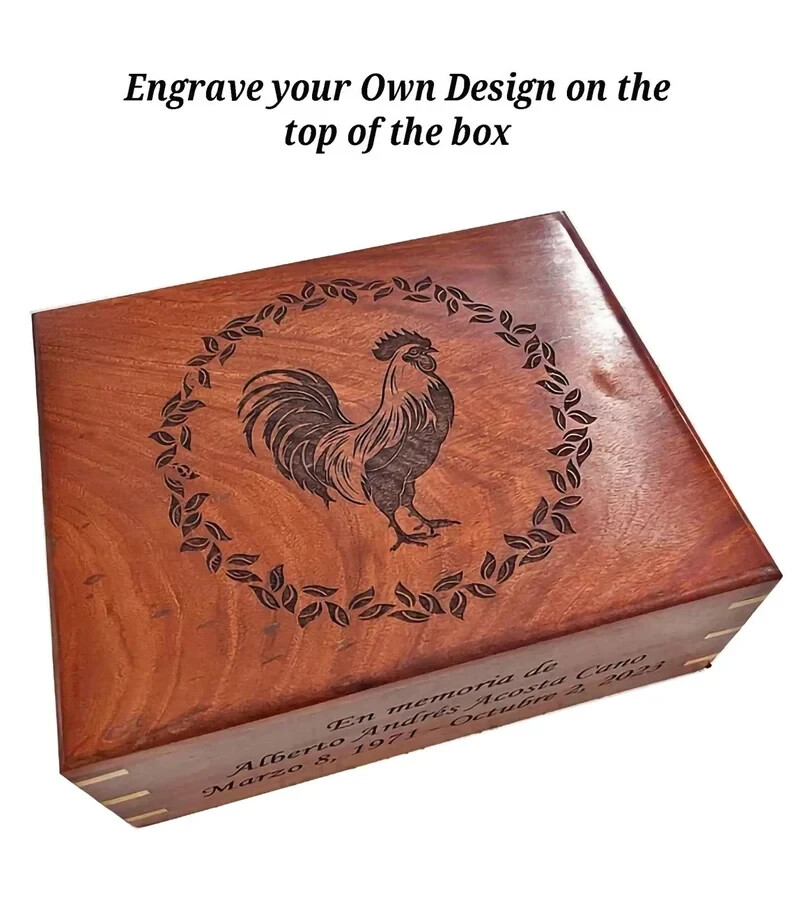 Pet Urn Custom Adult Cremation Keepsake Box Personalized Rosewood Tree of Life