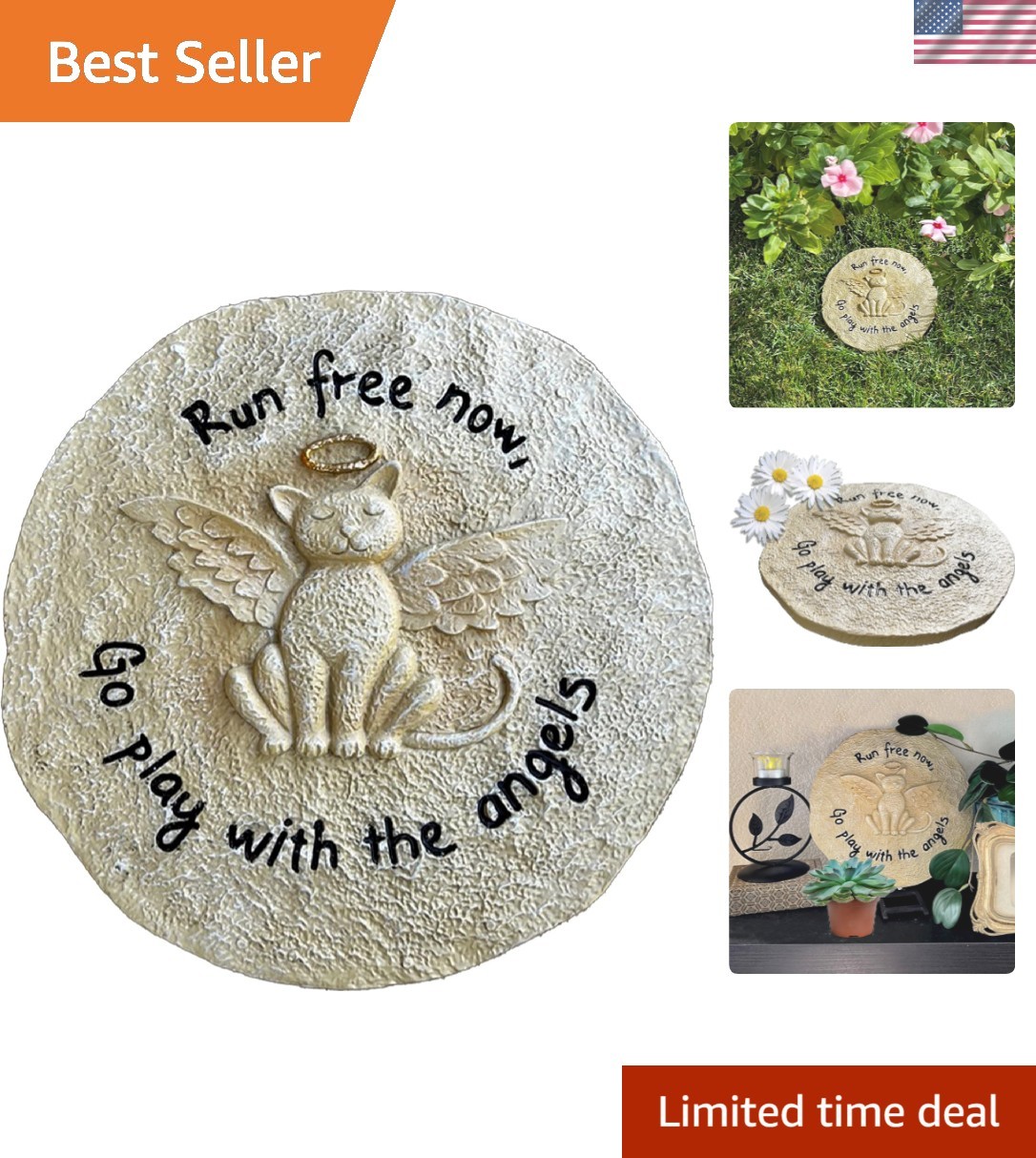 Elegant Waterproof Cat Memorial Stone – Durable Tribute for Beloved Pets