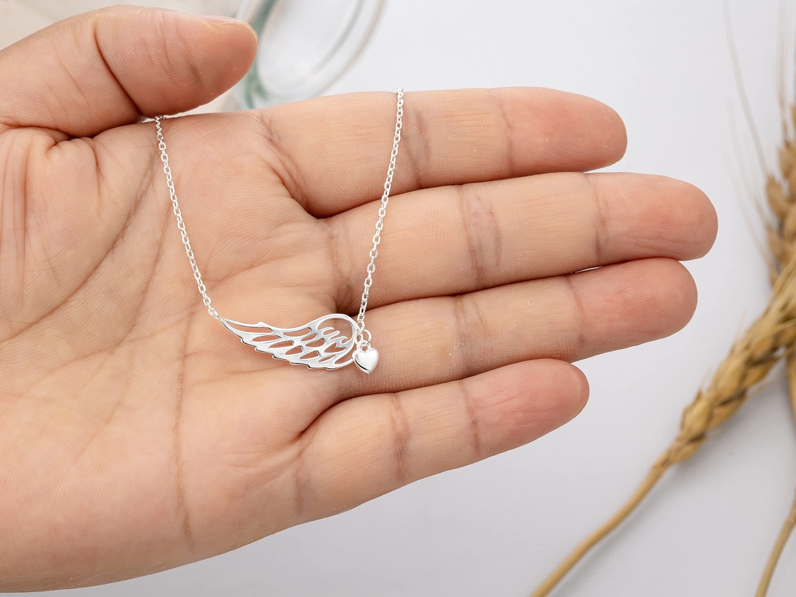 RareLove Miscarriage Gifts for Mothers,925 Sterling Silver Baby Angel Wing He…