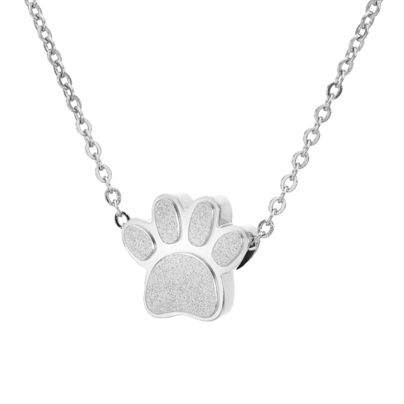 Pet Urns Necklace Paws Urns Pendants for Dog Pet Cremation Jewelry for Ashes