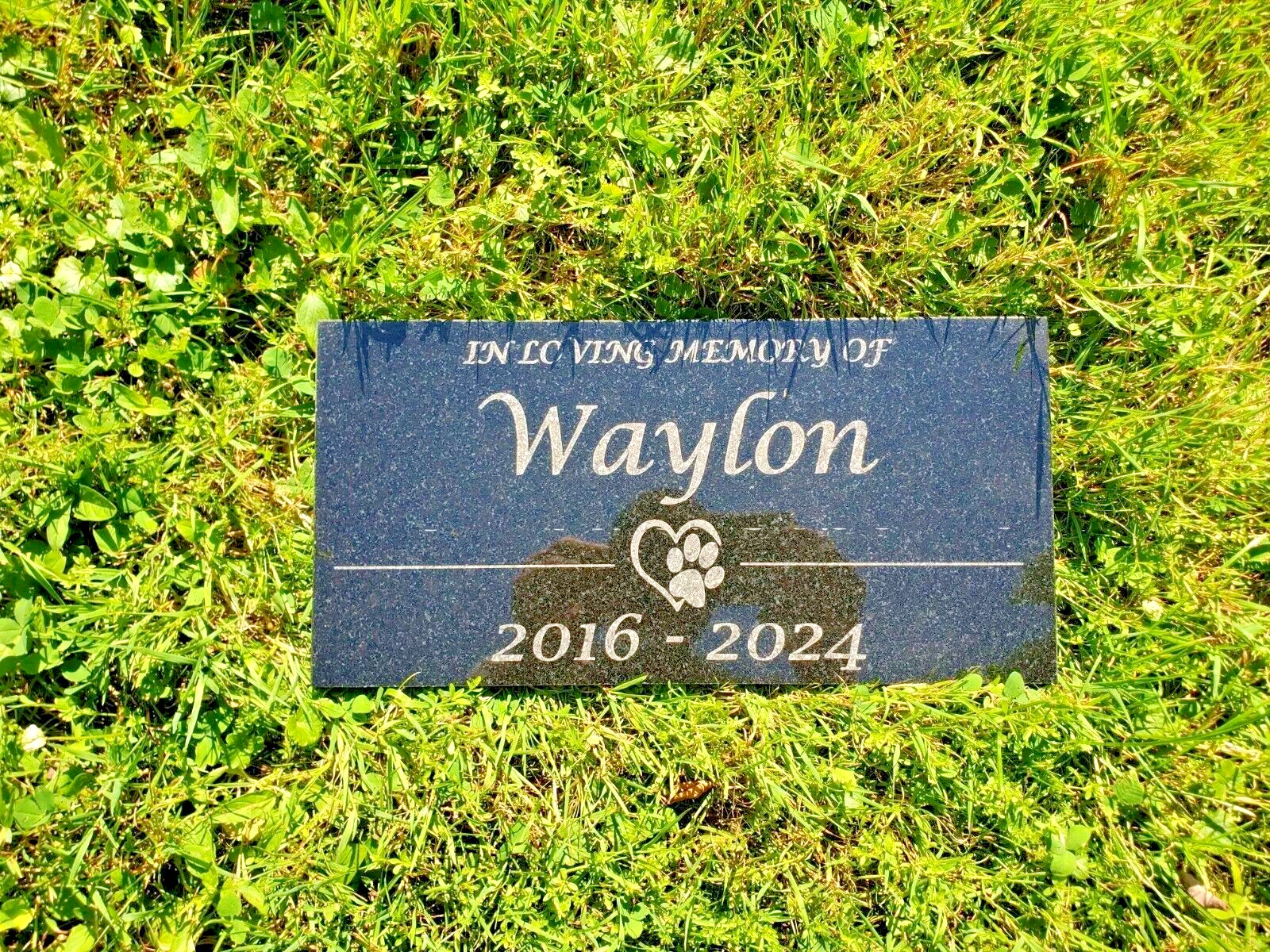 6×12 Pet Memorial Grave Stone Marker Plaque Headstone Cat Dog Loved One Gift t7