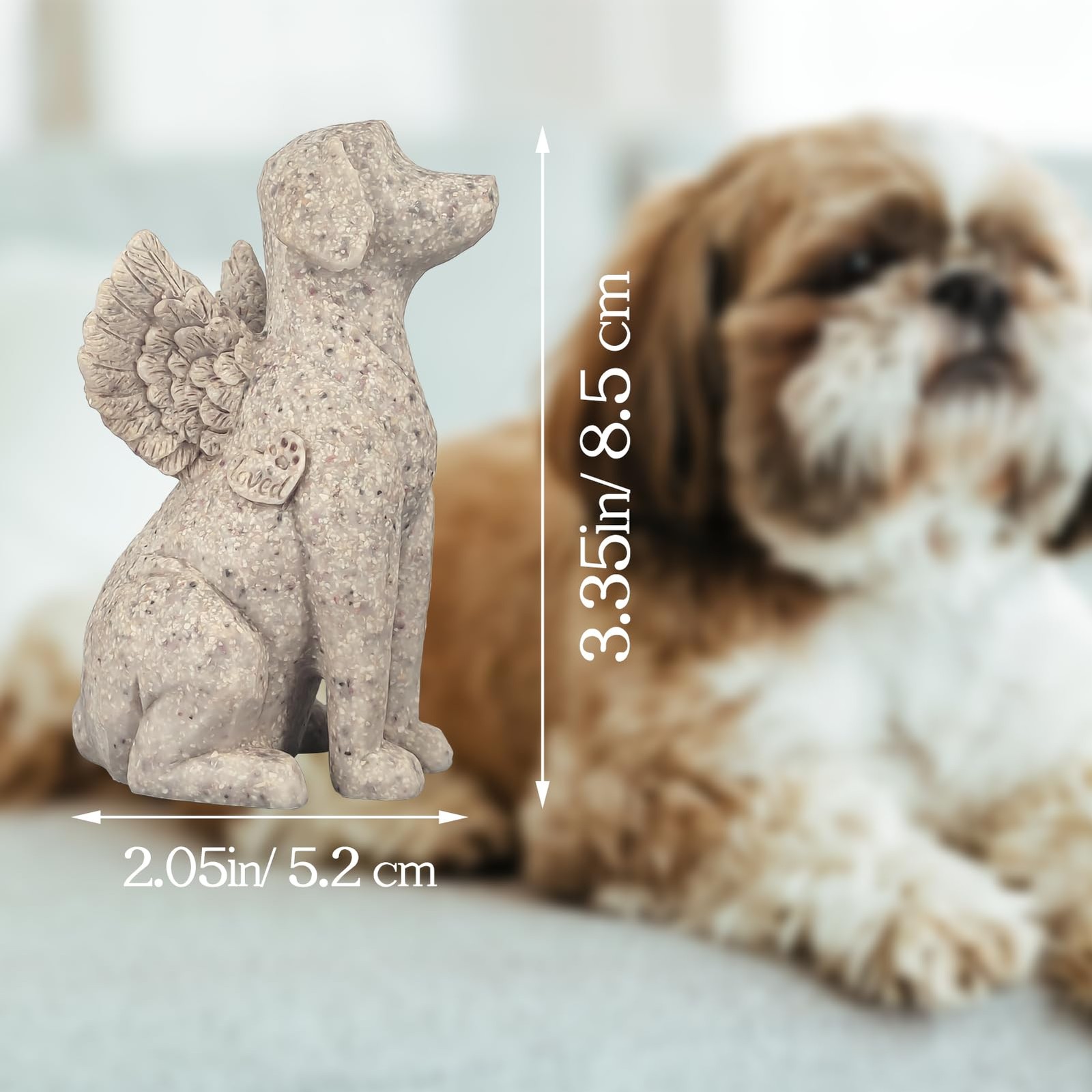 Angel Dog Figurine – Sympathy Gift for Dog Loss, Outdoor Memorial Statue Decor