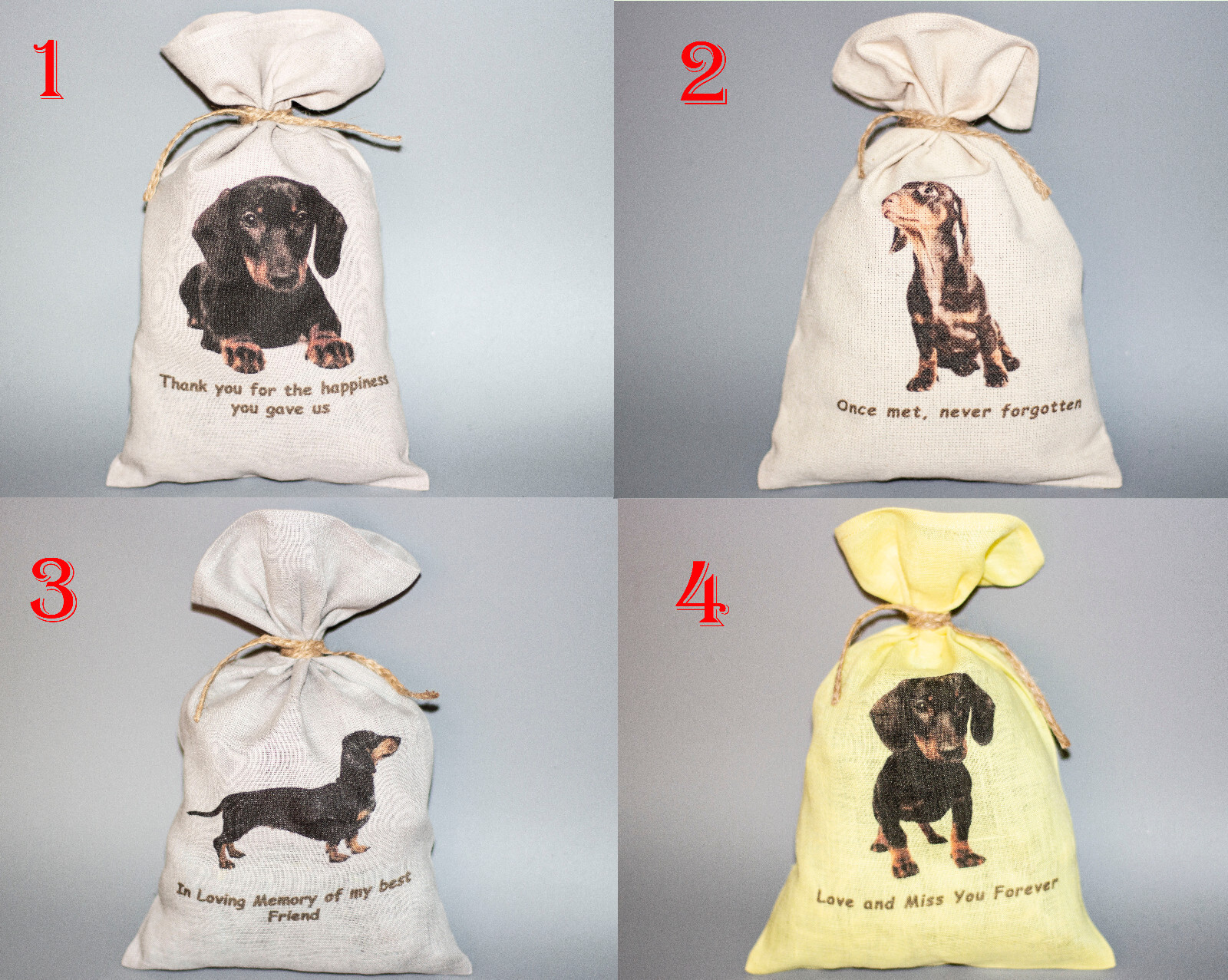 Brown Dachshund Memorial Headstone Dog Cremation Urn Pet Grave Marker Figurine