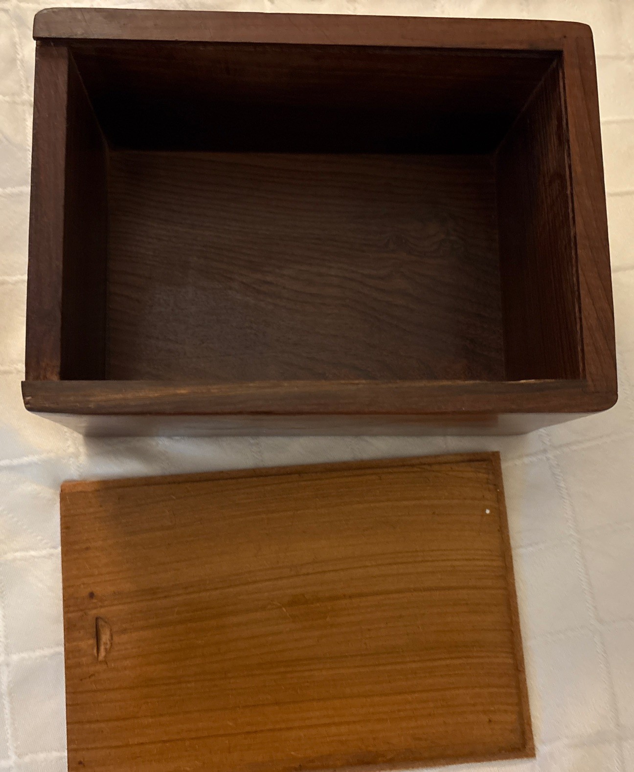 Wooden Handmade Slide Lid Memorial Box Walnut – 7.5”x5.5”x4”