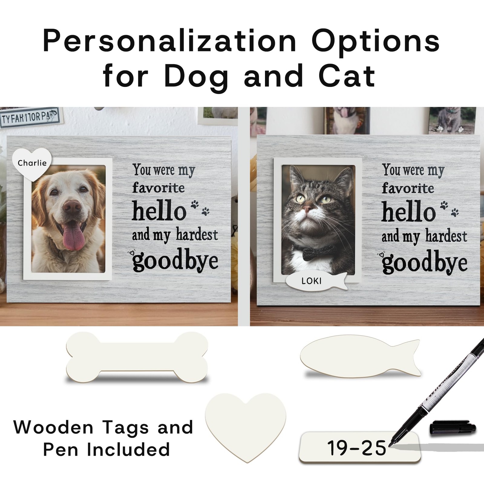 Skittypurr Dog Memorial Gifts For Loss Of Dog Pet Memorial Frame Cat Memorial