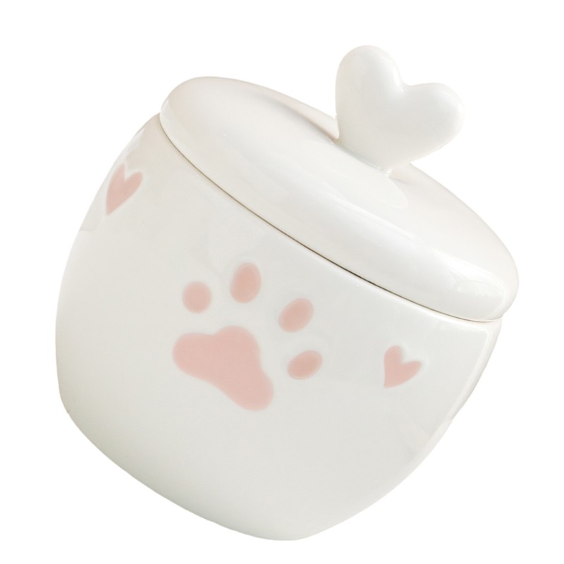 Small Ceramics Pet Ashes Sealing Box Engraves Memorial Keepsakes Cats or Dogs