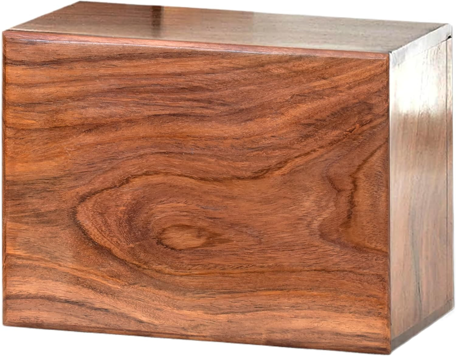 Rosewood Pet Urn for Ashes – Handcrafted Wooden Urn Box for Dogs & Cats – Fits 1
