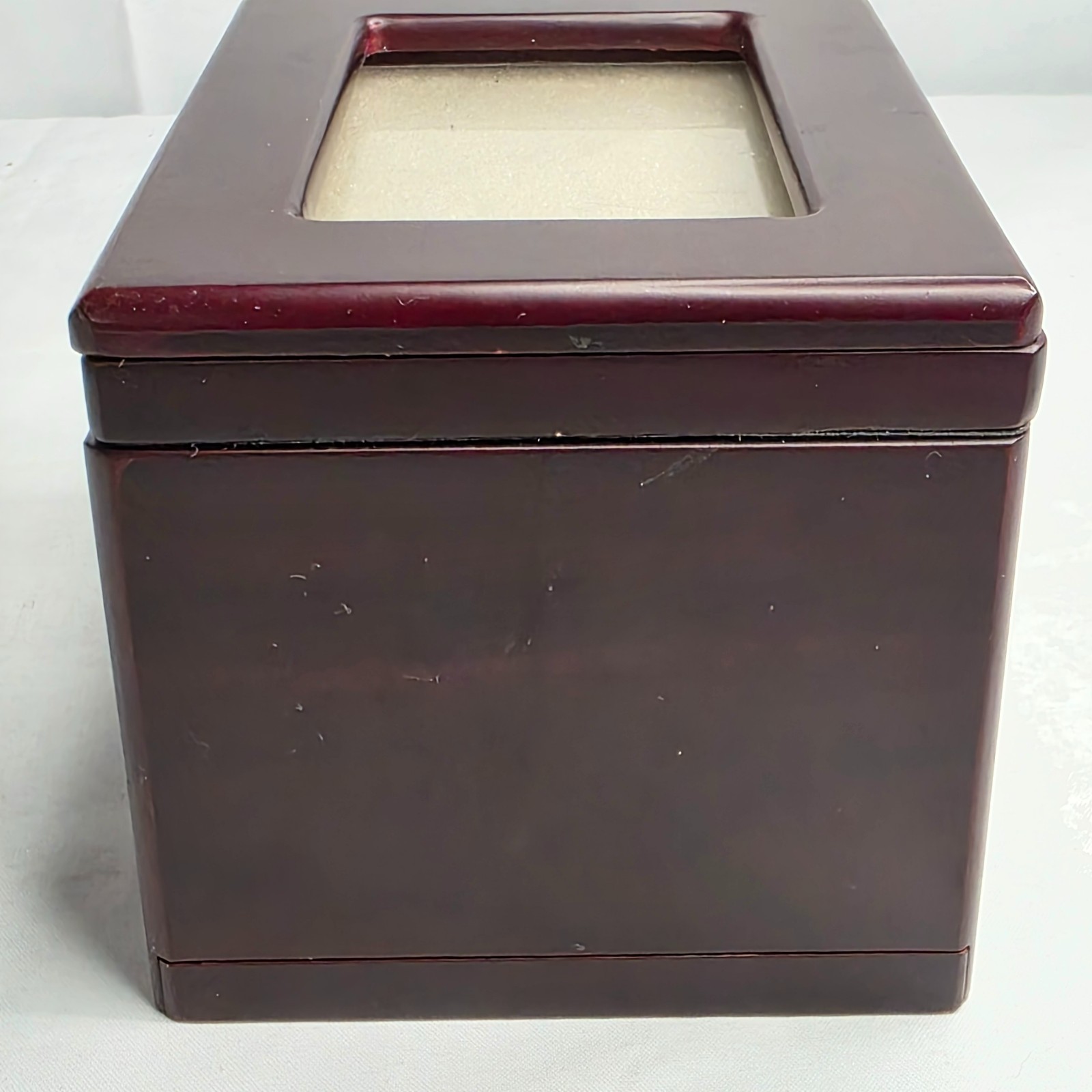 Cherry Wood Photo Box Urn Human Keepsake Pet Cremation Memorial Loss Remembrance