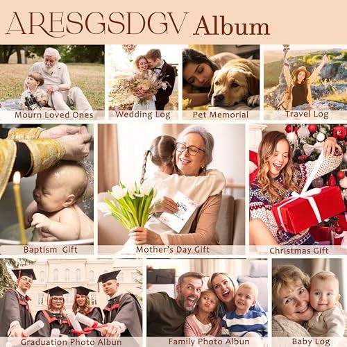 Pet Photo Album 4×6 18 Pockets Photos, Pet Lover Owner Gifts, Paw Heart-Yellow