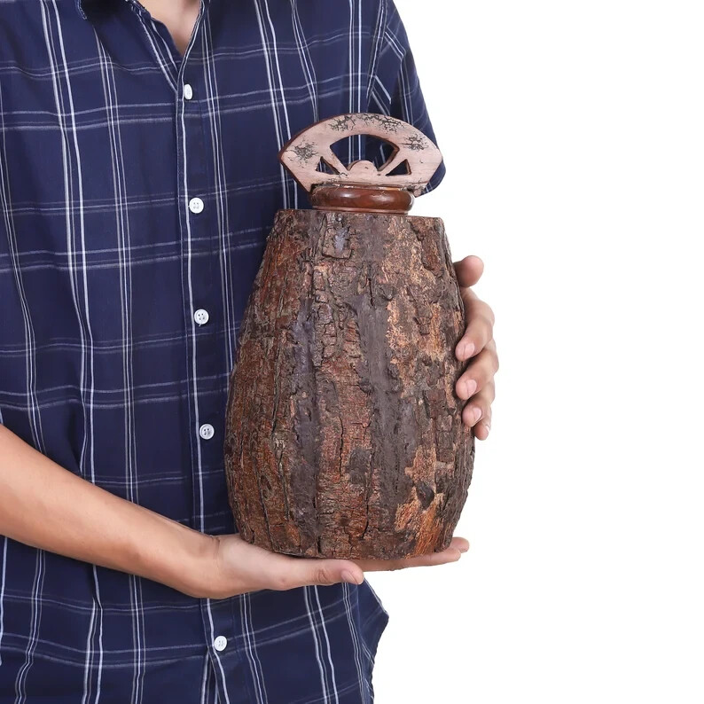 Wooden Urns for Human Ashes Adult Male Female – Cremation Urn Large Wood Urn Box