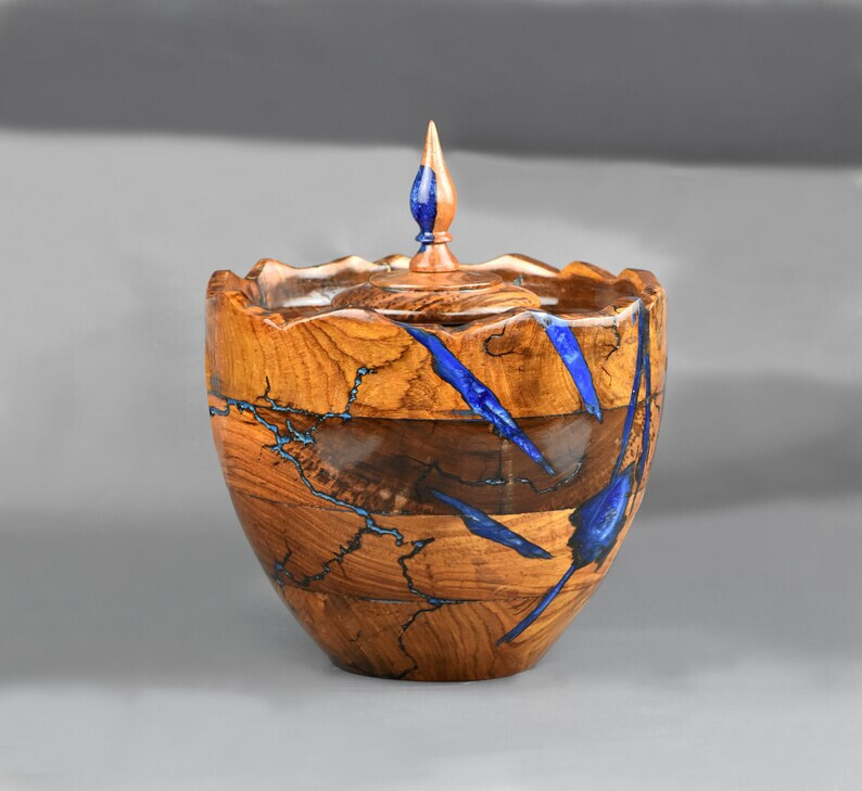 Wooden Urns for Human Ashes Adult Male Female – Cremation Urn Large Wood Urn Box