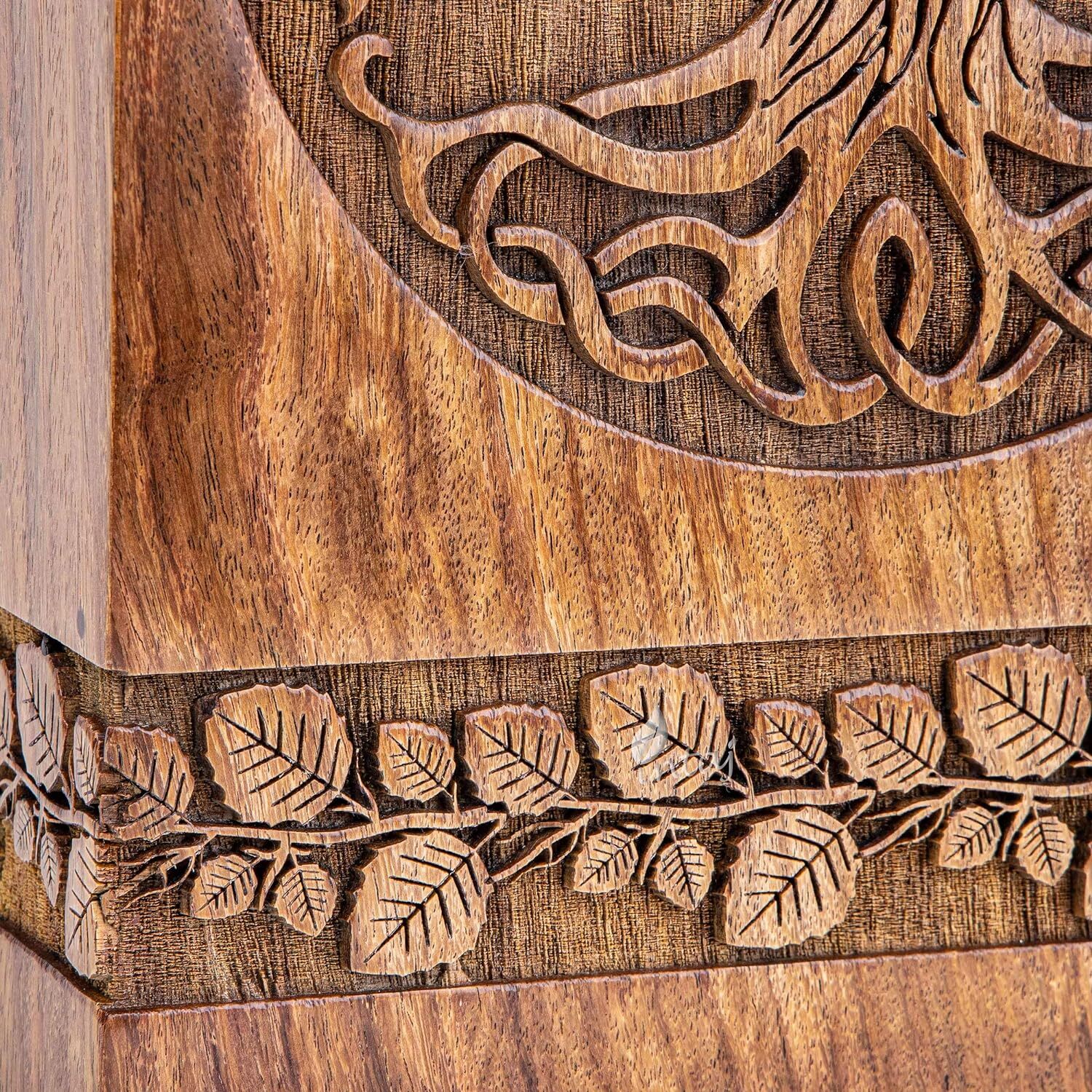 Handmade rosewood urn for human ashes