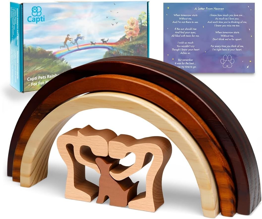Handcrafted Wood Pet Memorial – Sympathy Keepsake