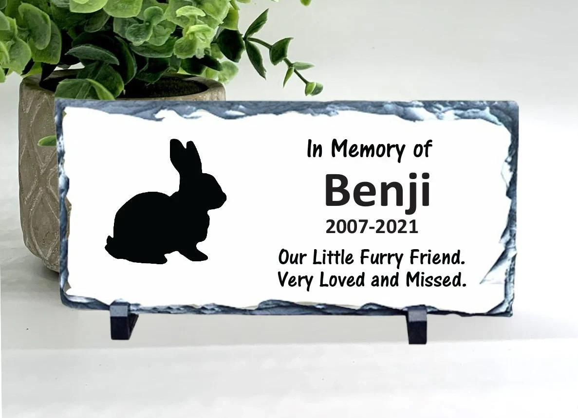 Rabbit Memorial – Personalized Pet Memorial Stone – Bunny Loss sympathy Gift