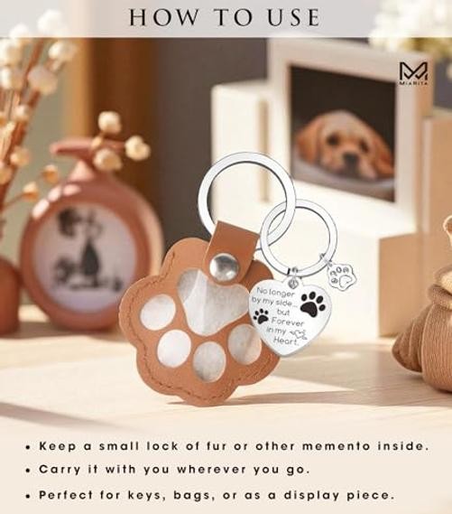 Pet Paw Print KeepSake Dog Memorial Suncatcher – Pet Fur Miarita- Kl- Pet Hair