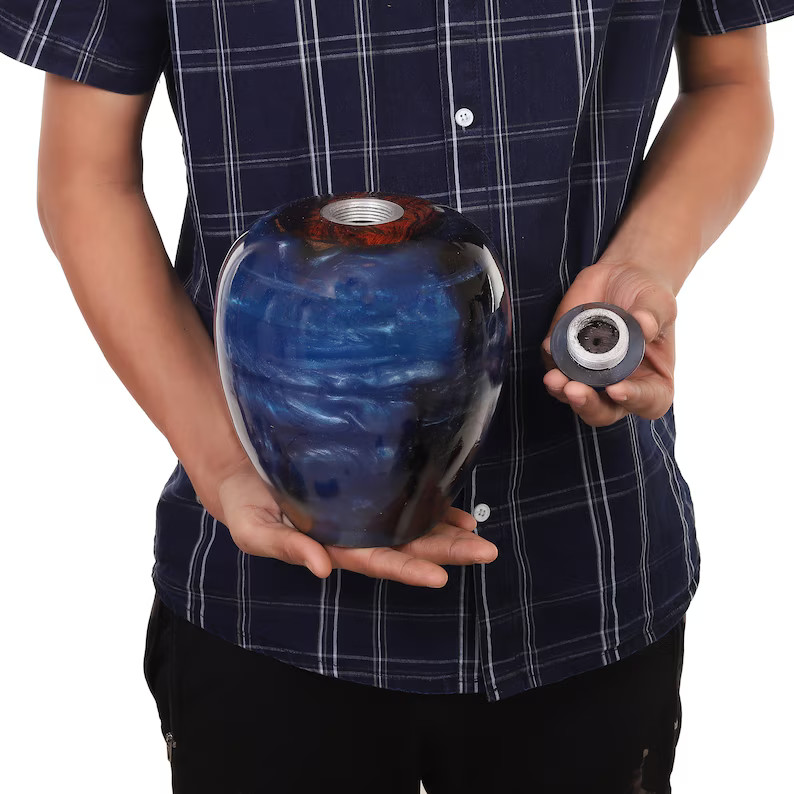 Wooden Urns for Human Ashes Adult Male Female – Cremation Urn Large Wood Urn Box