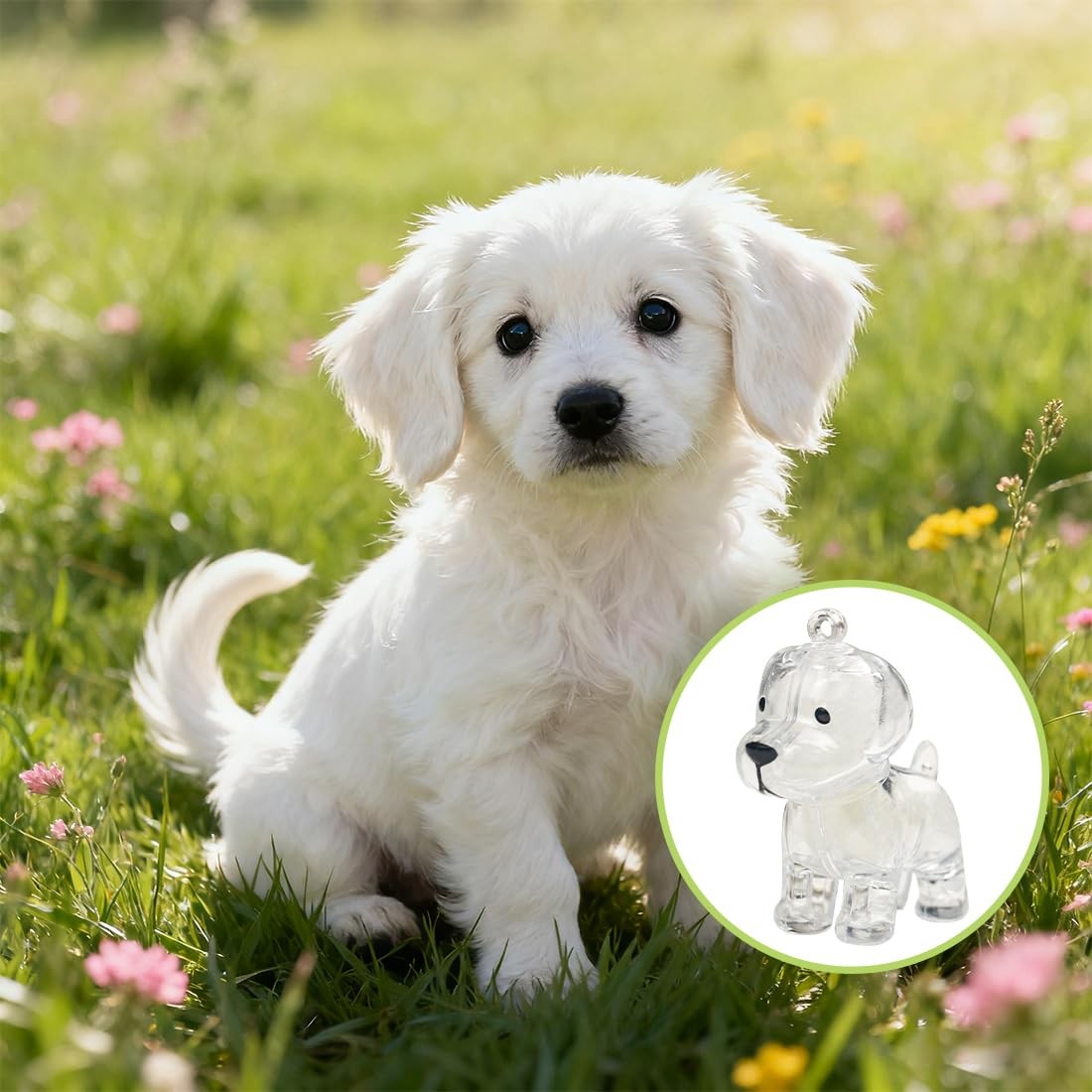 Dog Hair Keepsake，2 Pack Pet Hair Memorial Keepsake Pet Hair Keychain Keepsak…