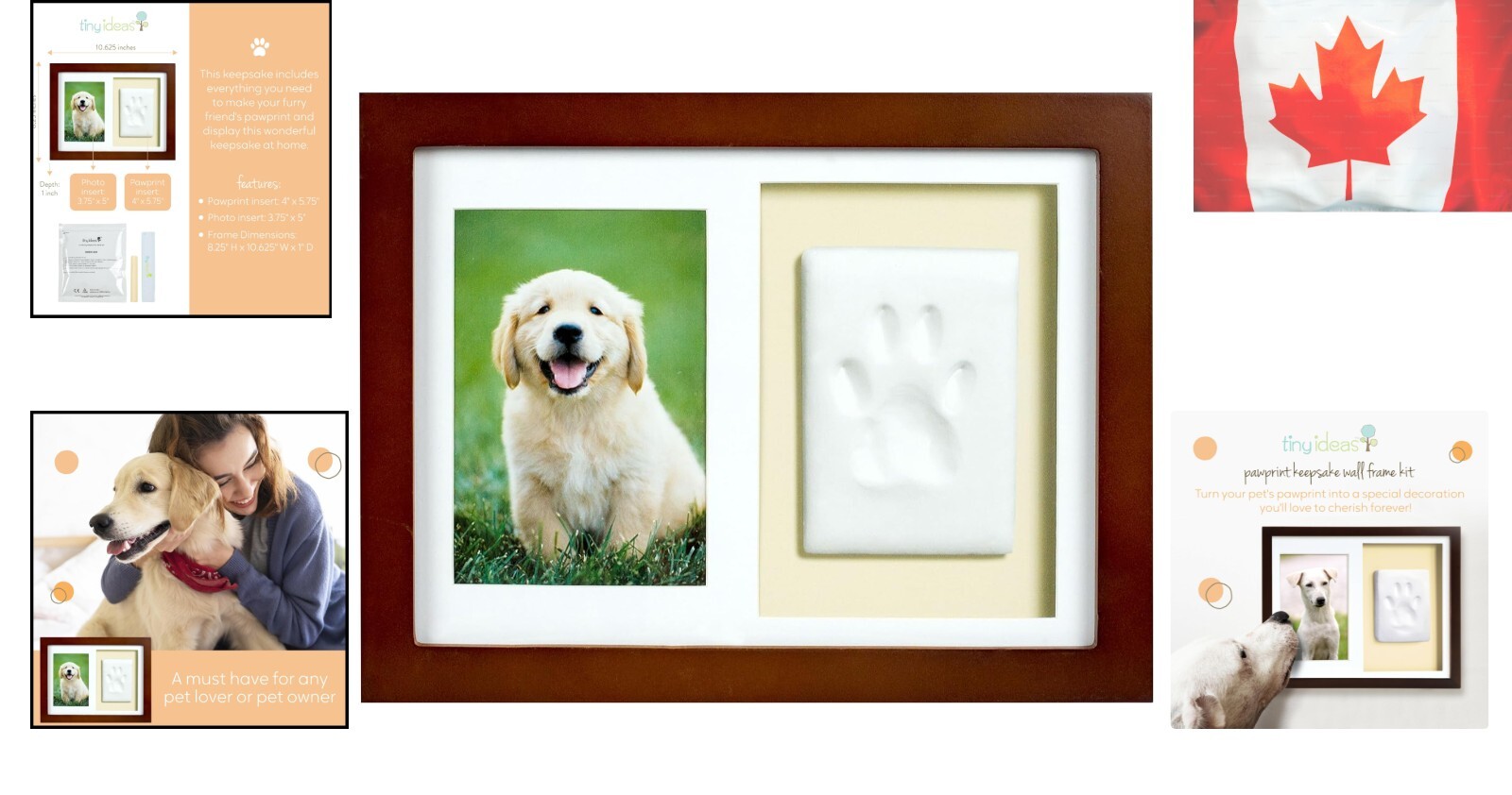 Non-Toxic Paw Print Keepsake Kit – Wall-Mounted Design for Lasting Pet Memories