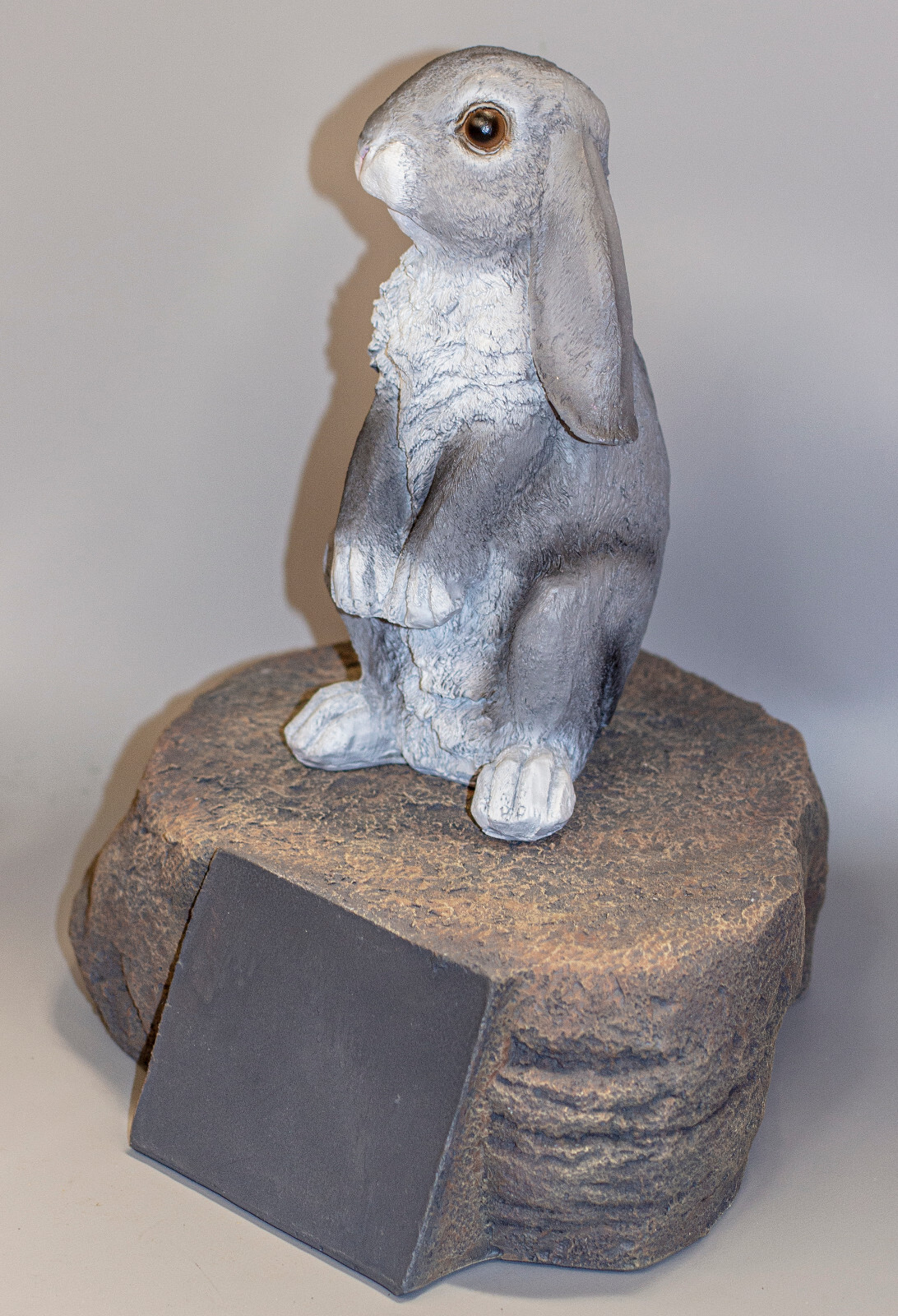 Lop Eared Rabbit Memorial Stone Pet Cremation Urn Bunny Ash Grave Marker Plaque