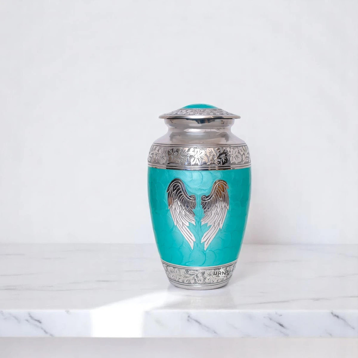 Guardian Wings Serenity Green Angel Wings Cremation Urn for Sale